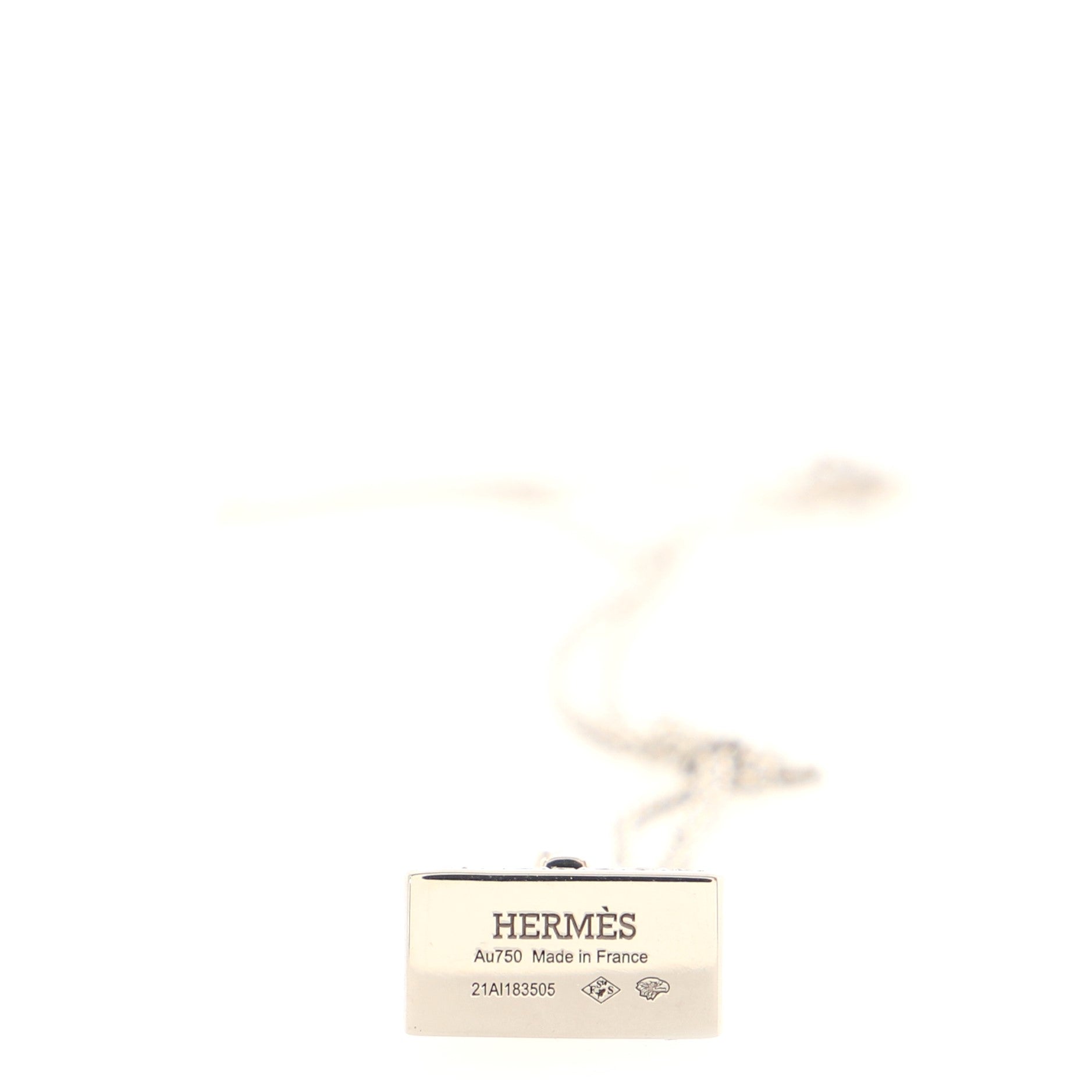 Birkin Amulette Pendant Necklace 18K White Gold and Diamonds
