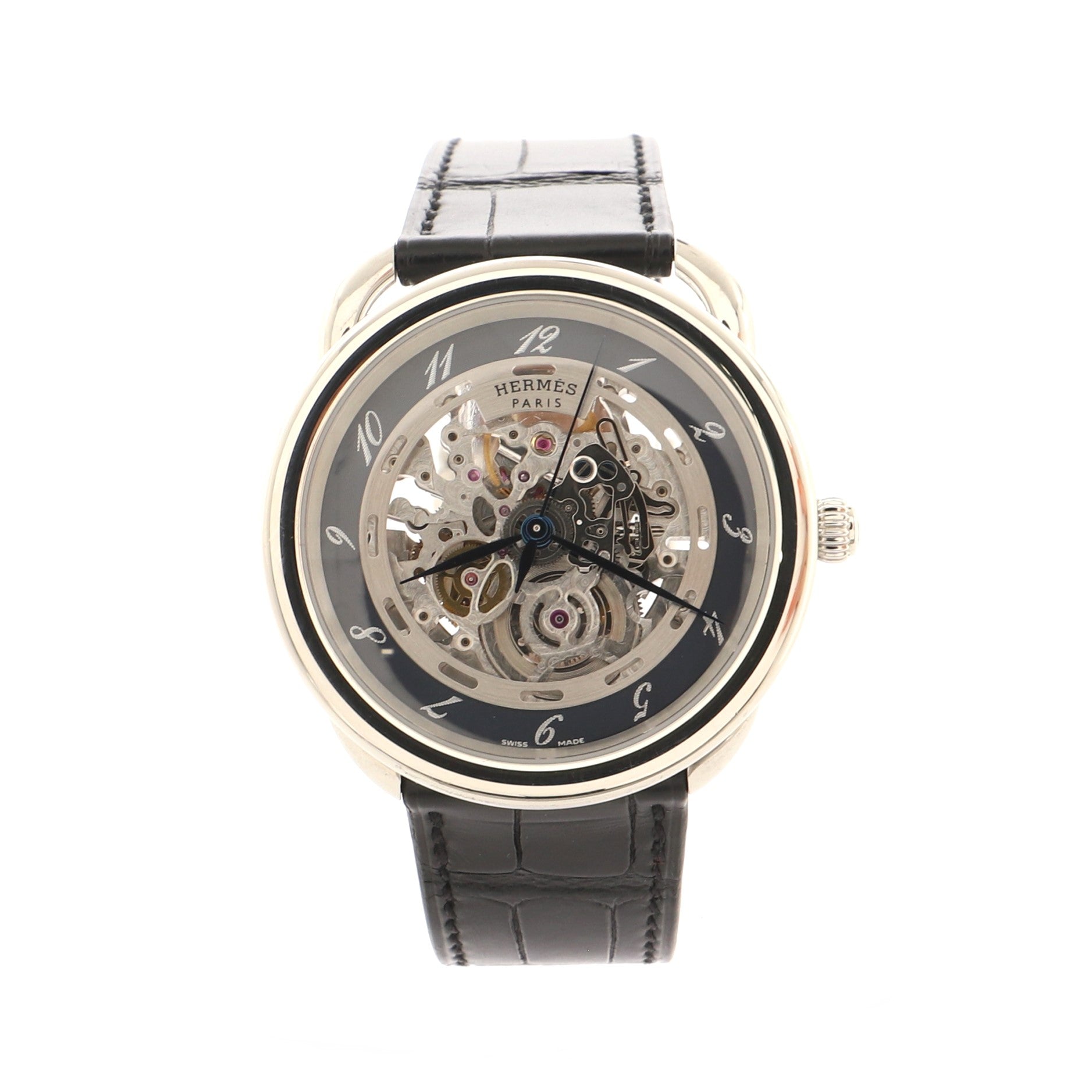 Arceau Squelette Automatic Watch Stainless Steel and Alligator 41