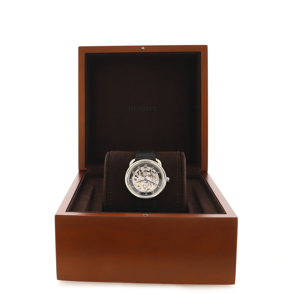 Arceau Squelette Automatic Watch Stainless Steel and Alligator 41