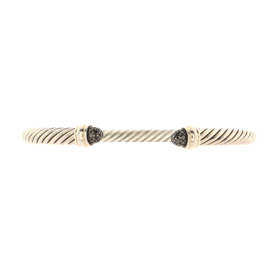 Cable Classic Bracelet Sterling Silver with Black Diamonds 5mm