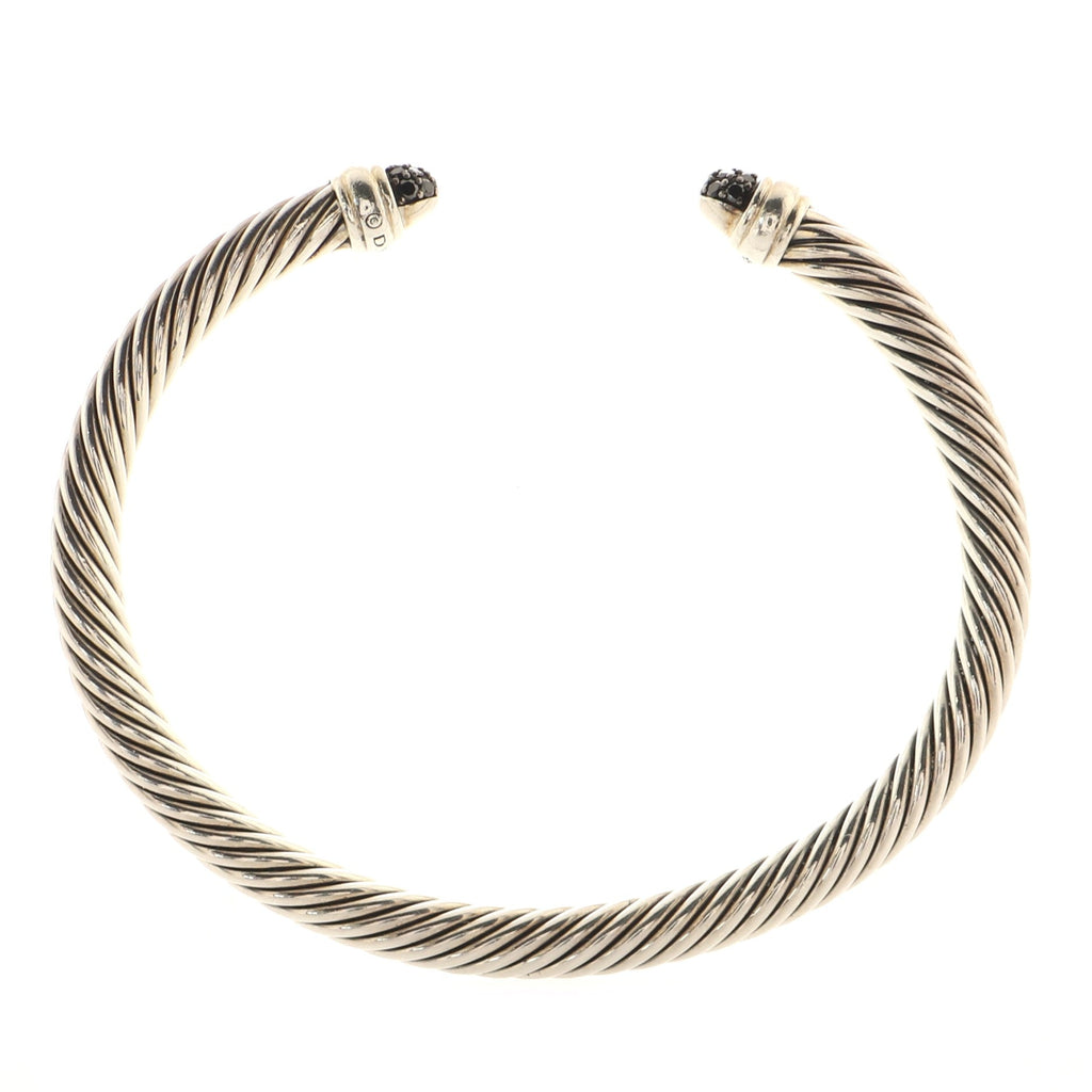 Cable Classic Bracelet Sterling Silver with Black Diamonds 5mm