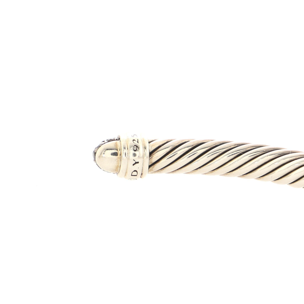 Cable Classic Bracelet Sterling Silver with Black Diamonds 5mm