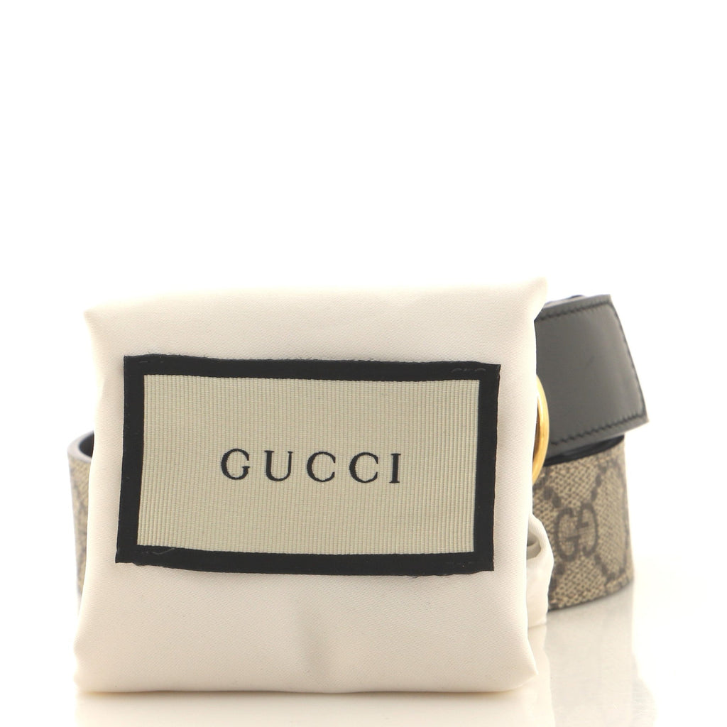 GG Marmont Belt GG Coated Canvas and Leather Wide 80