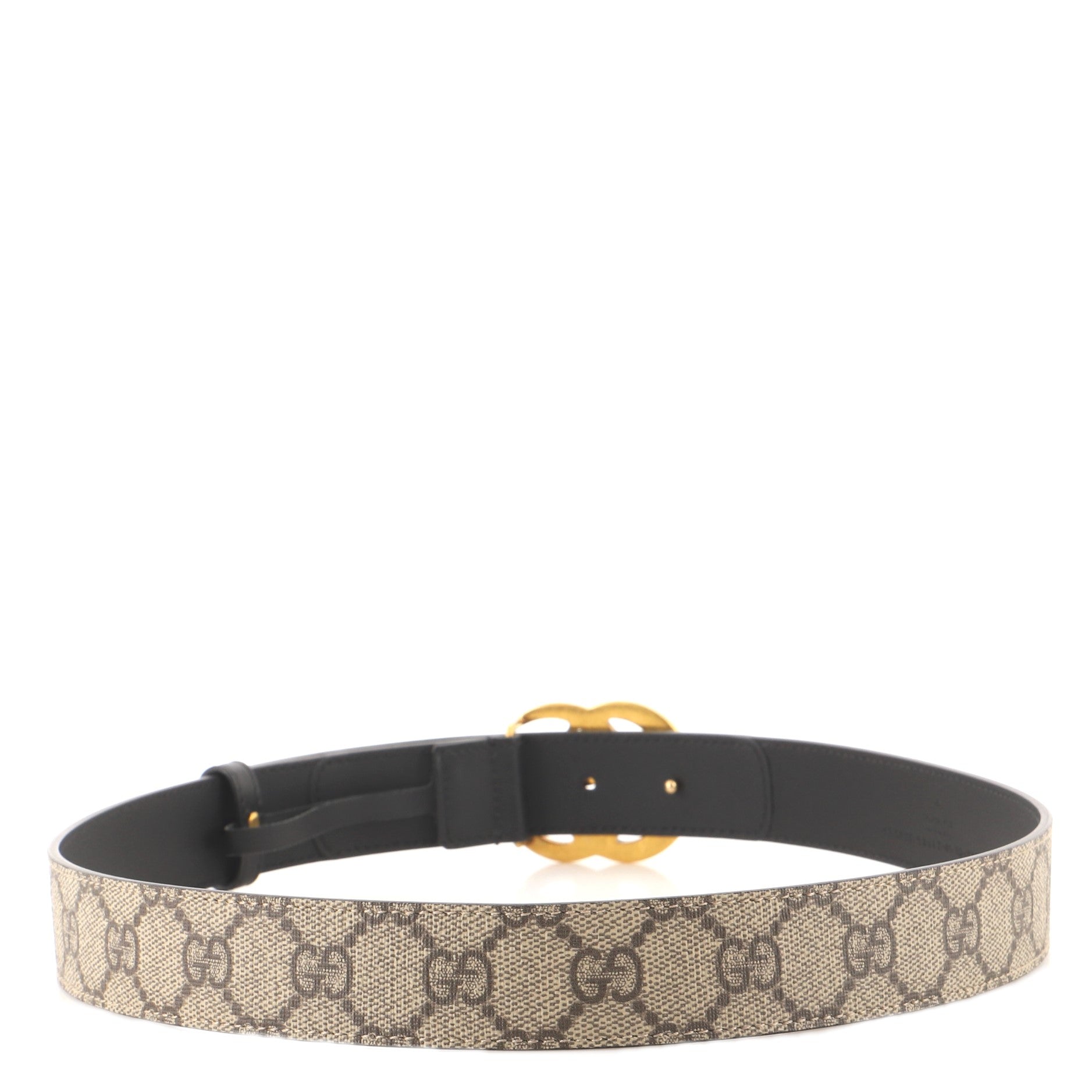 GG Marmont Belt GG Coated Canvas and Leather Wide 80