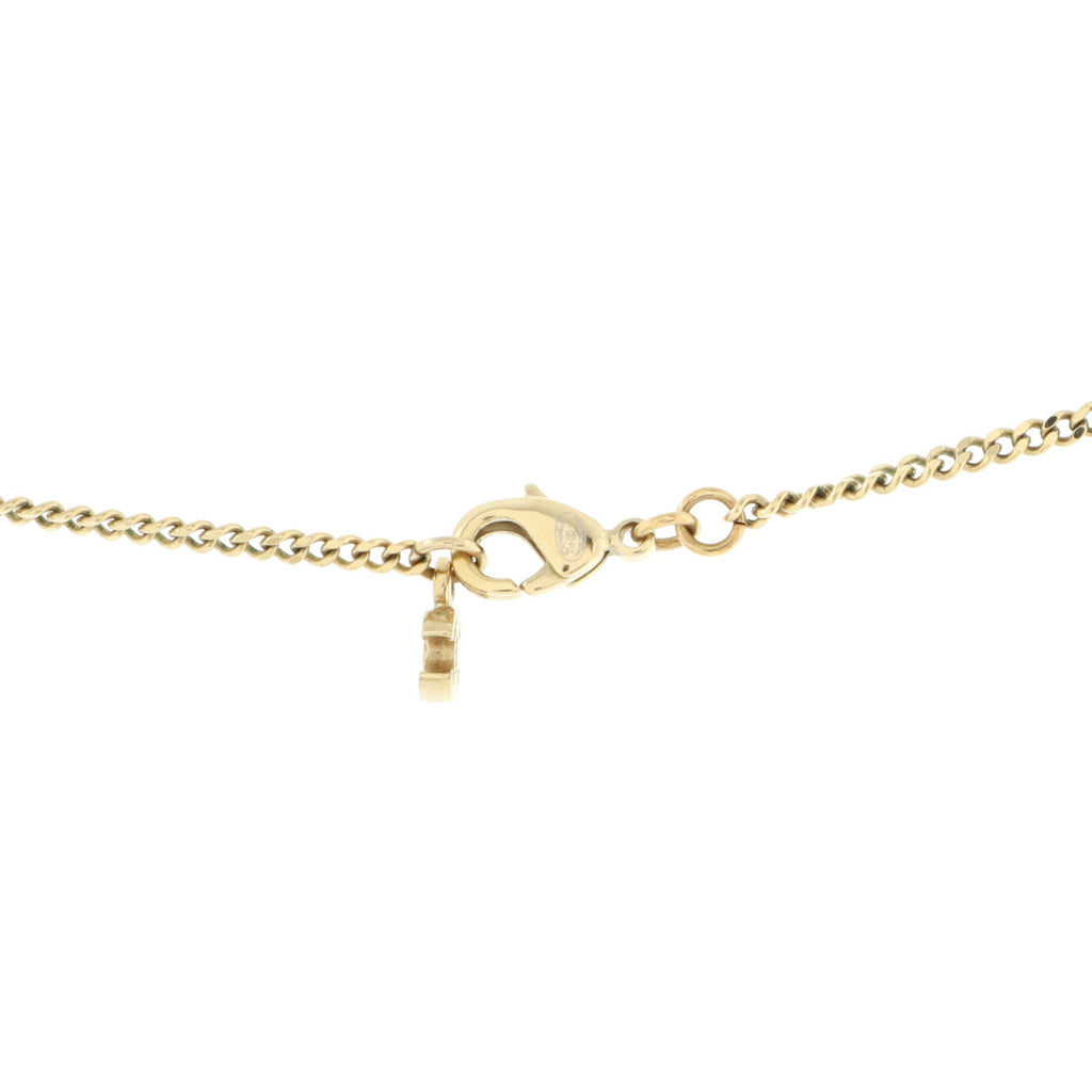 CC Pendant Necklace Metal with Crystals