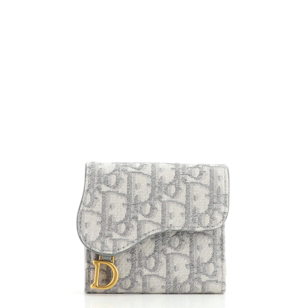 Saddle Lotus Wallet Oblique Canvas Mini