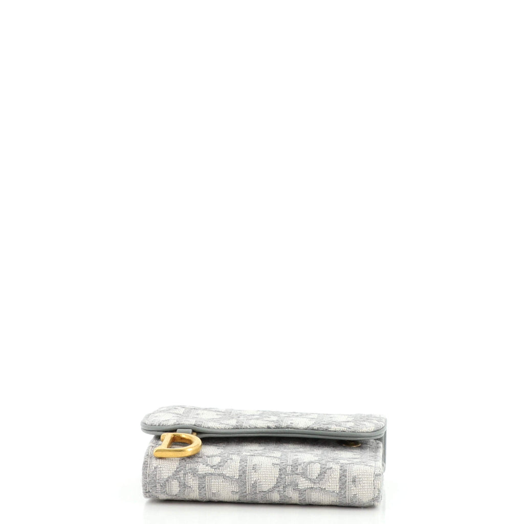 Saddle Lotus Wallet Oblique Canvas Mini