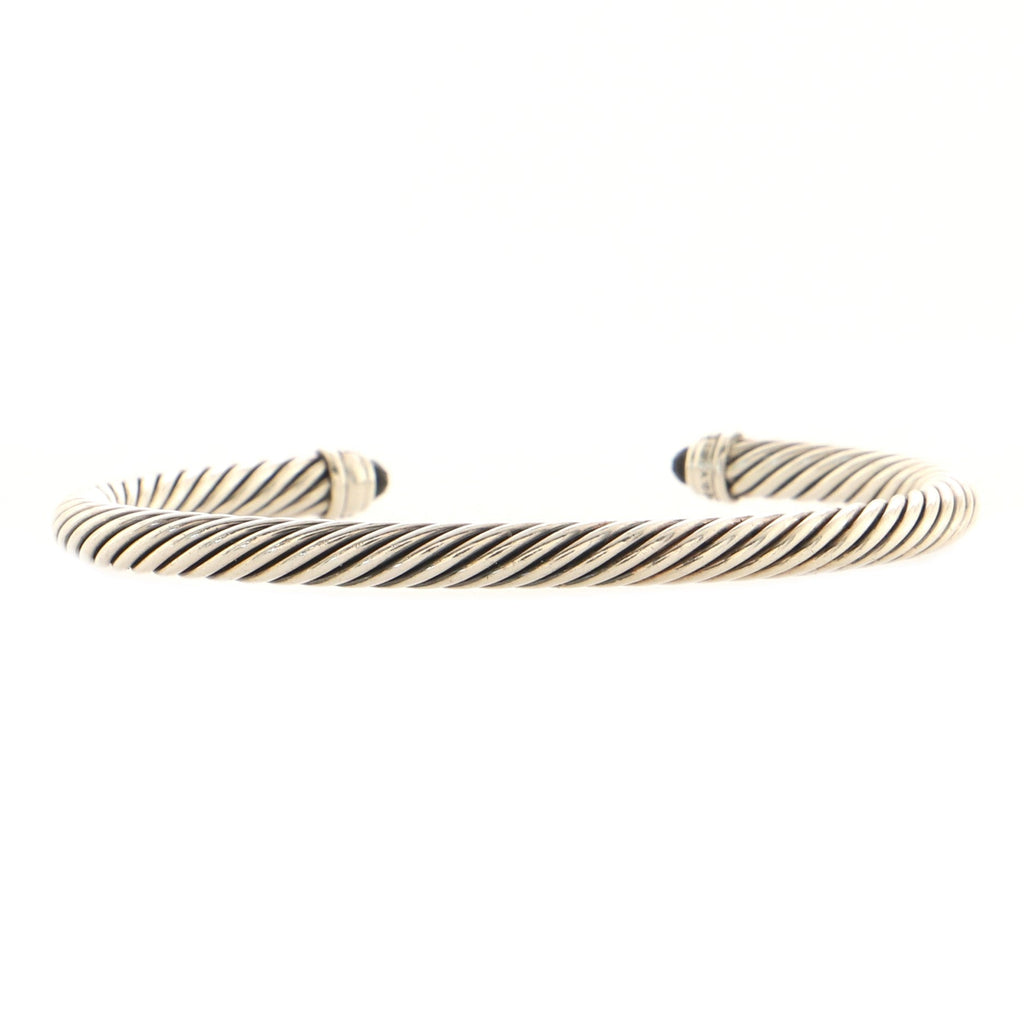 Cable Classic Bracelet Sterling Silver with Onyx and Diamonds 5mm