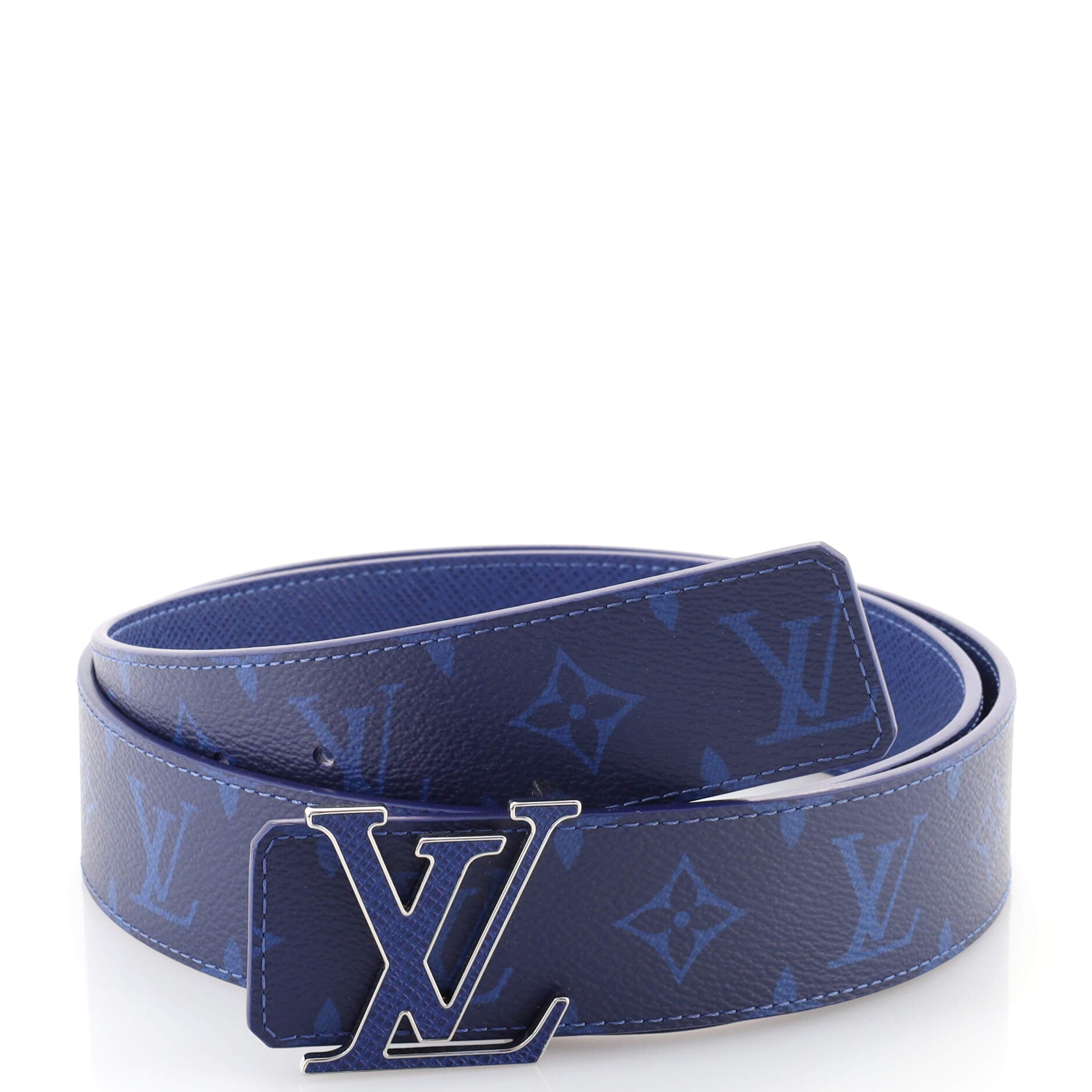 LV Initiales Reversible Belt Monogram Taigarama Wide 100