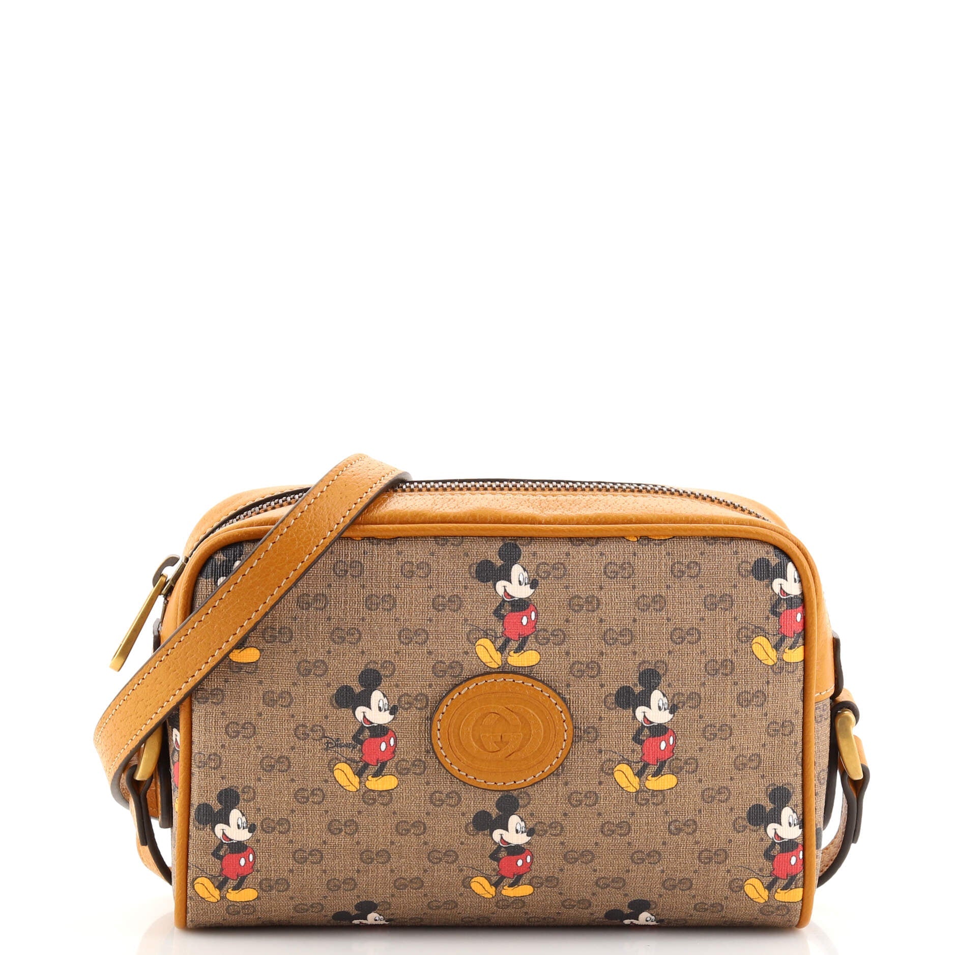 Disney Mickey Mouse Shoulder Bag Printed Mini GG Coated Canvas Mini