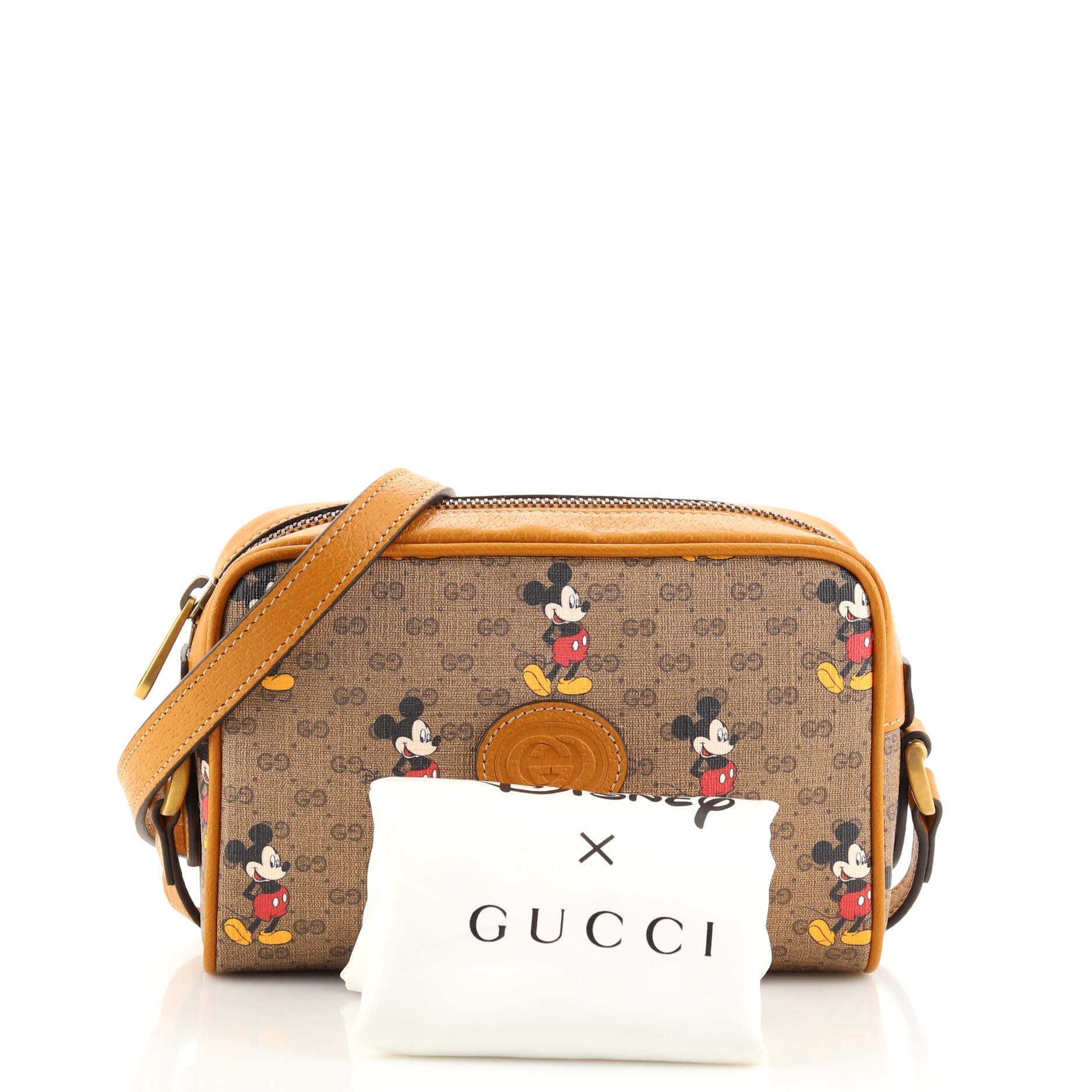 Disney Mickey Mouse Shoulder Bag Printed Mini GG Coated Canvas Mini