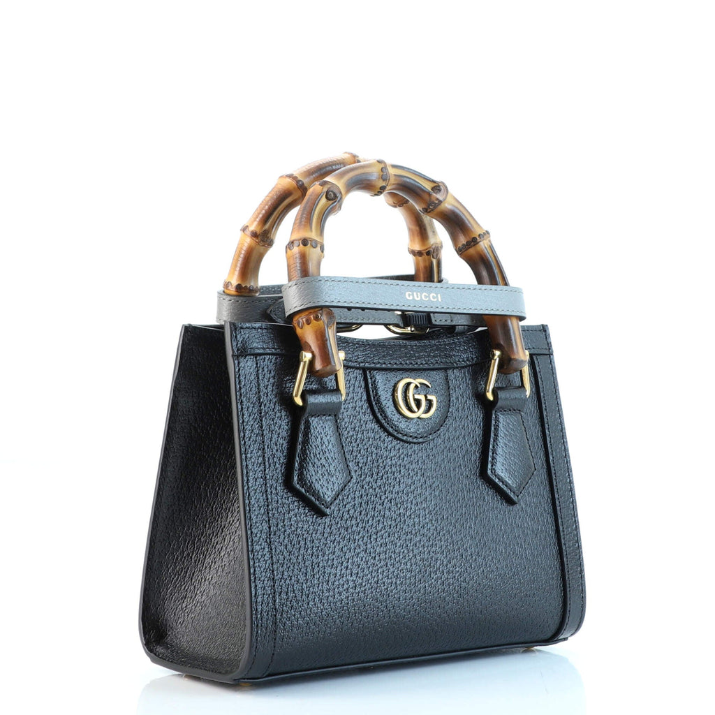 Diana NM Bamboo Handle Tote Leather Mini