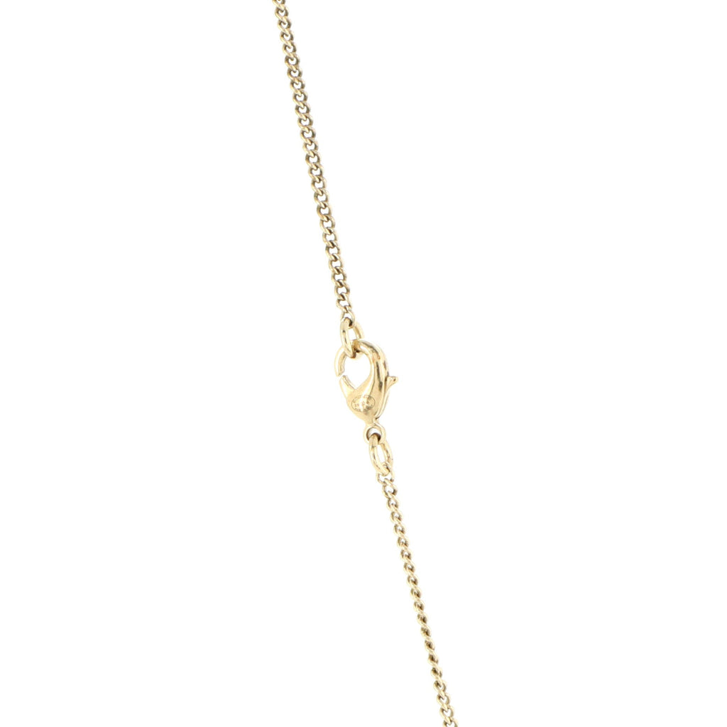 CC Pendant Necklace Metal with Faux Pearls