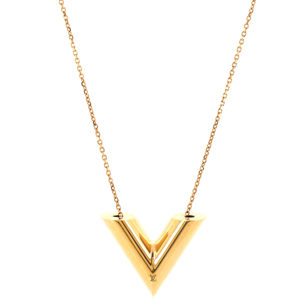 Essential V Sautoir Necklace Metal