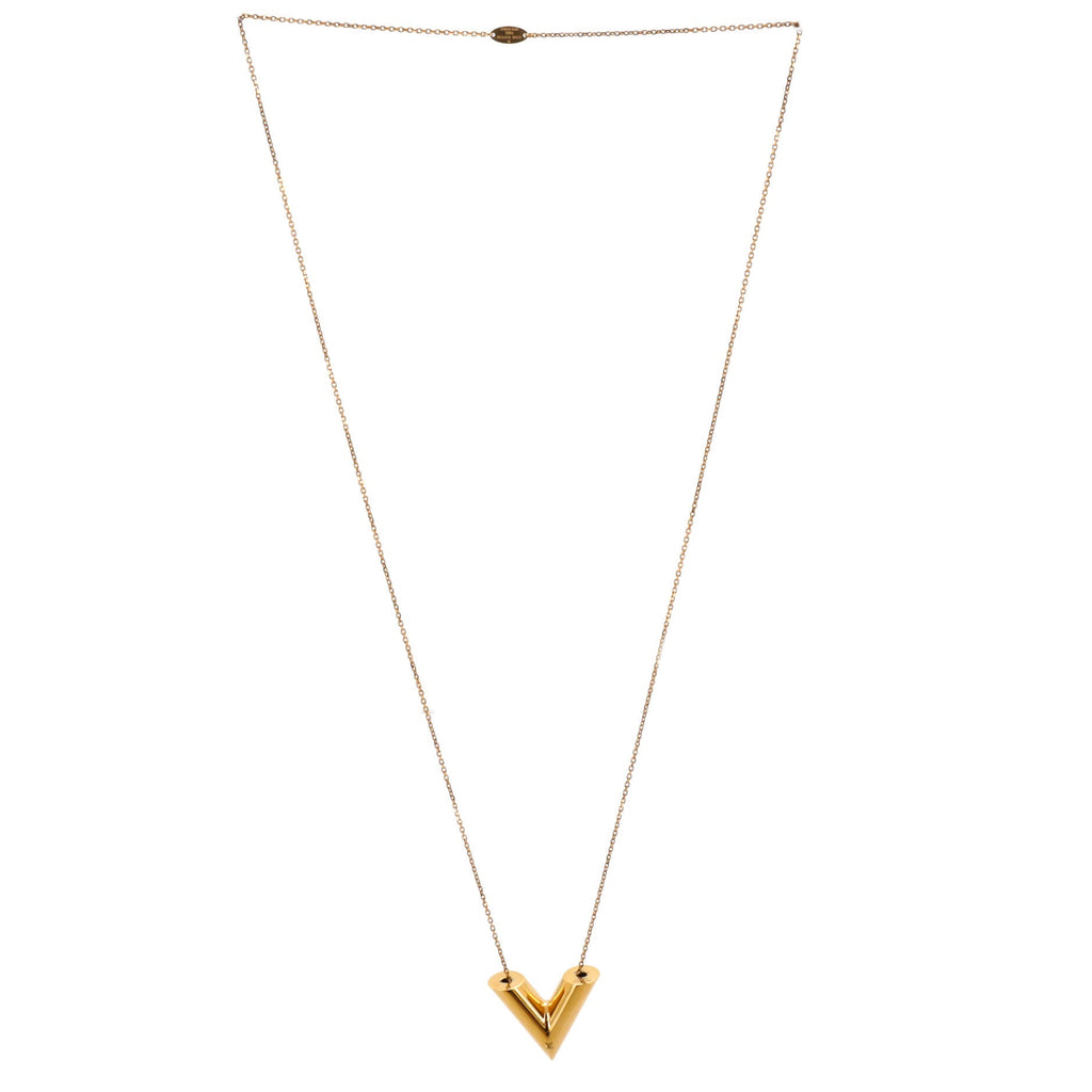 Essential V Sautoir Necklace Metal