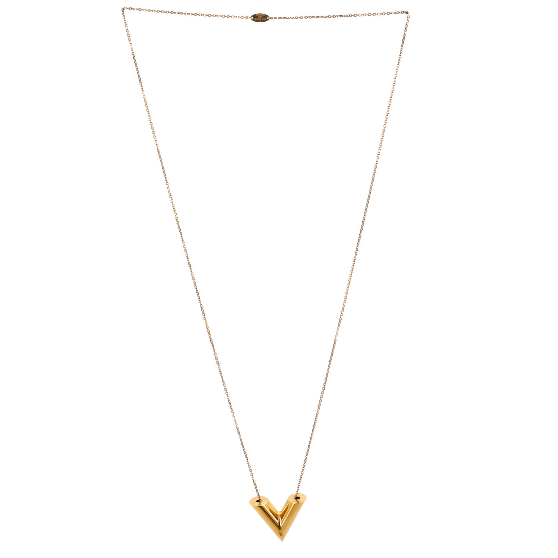 Essential V Sautoir Necklace Metal