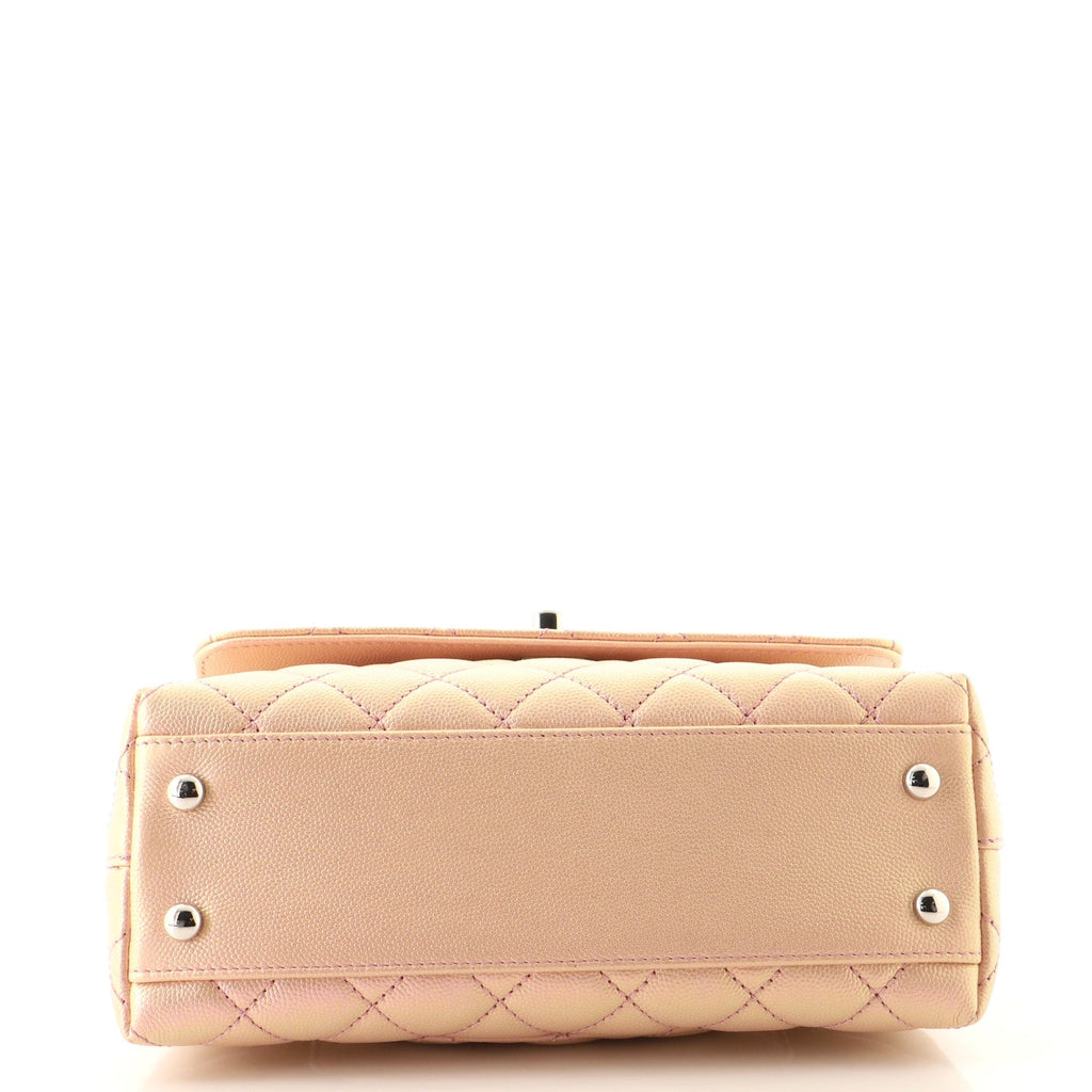 Coco Top Handle Bag Quilted Caviar Mini
