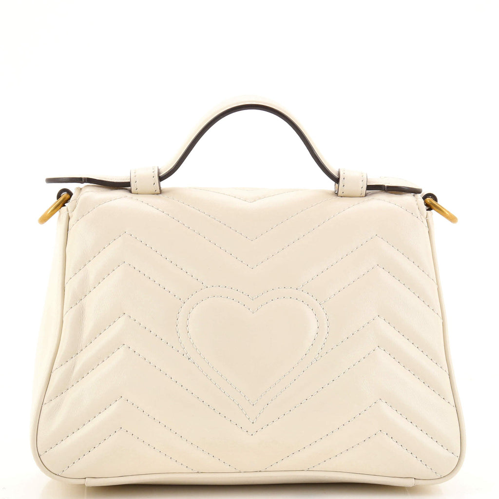 GG Marmont Top Handle Flap Bag Matelasse Leather Mini