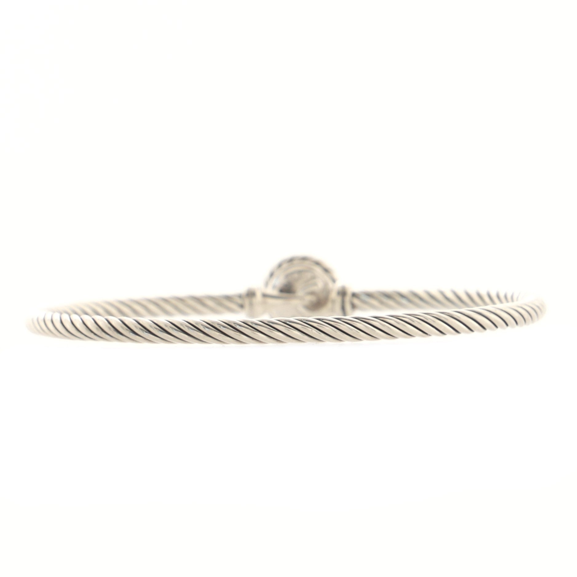 Chatelaine Dome Bracelet Sterling Silver with Blue Topaz 3mm