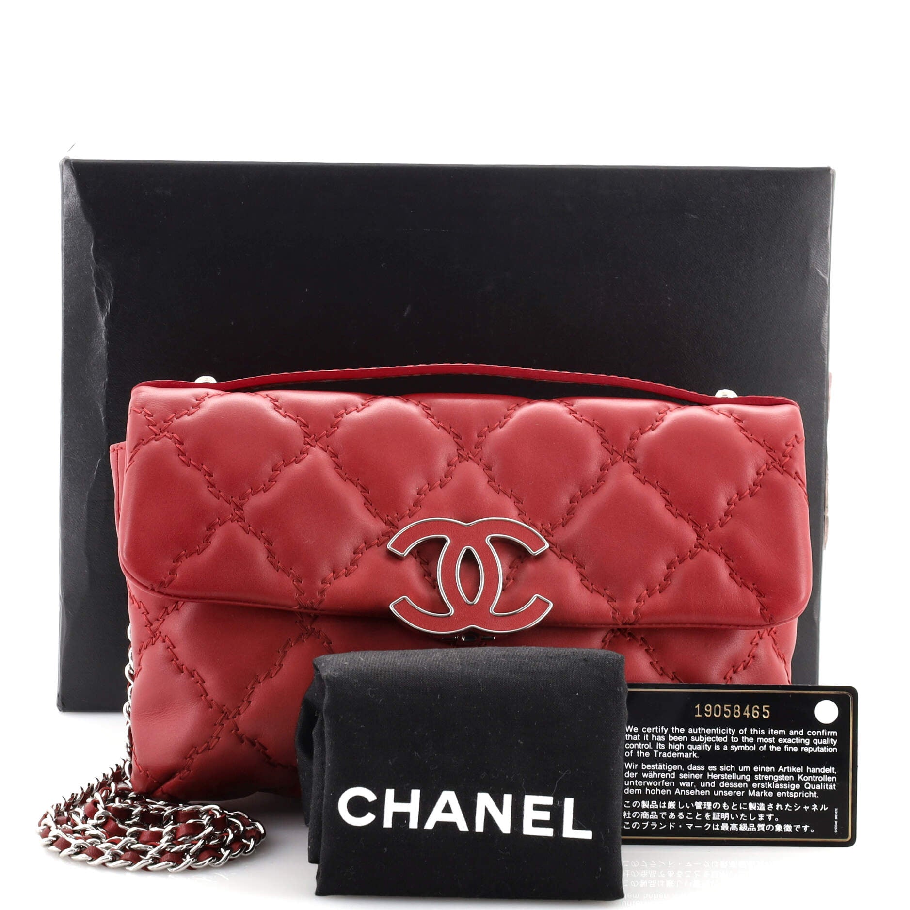 Double Stitch Hamptons Flap Bag Quilted Calfskin Mini
