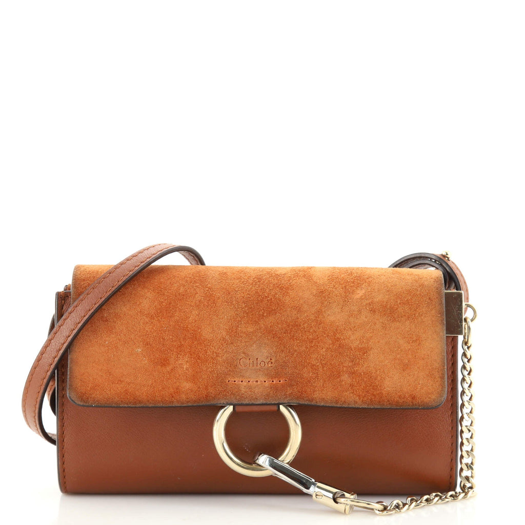 Faye Shoulder Bag Leather and Suede Mini
