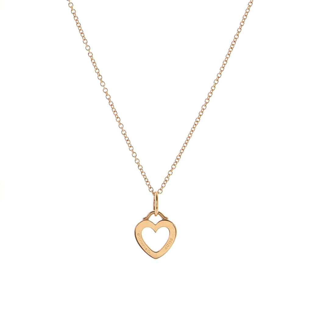 Heart Pendant Necklace 18K Rose Gold and Diamonds