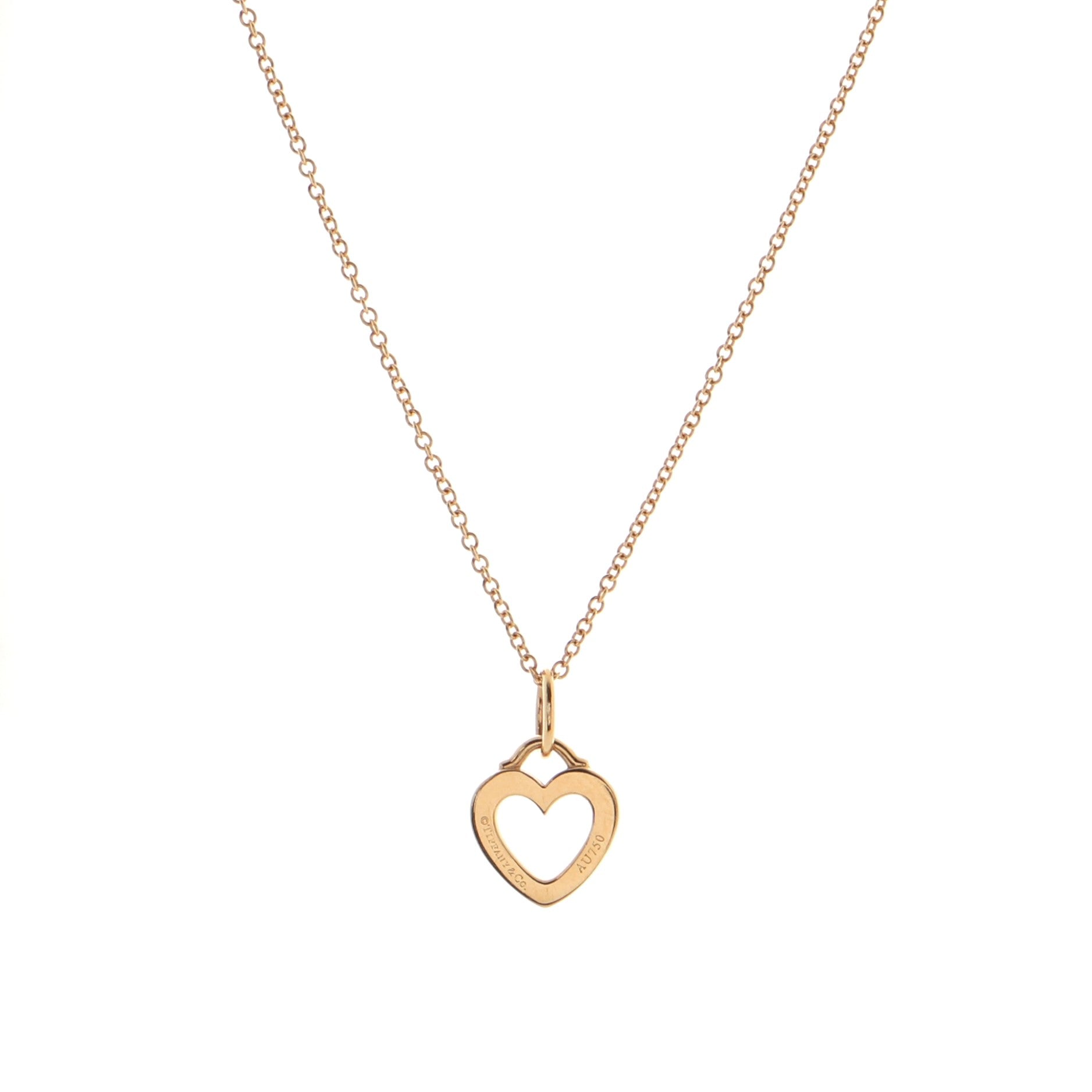 Heart Pendant Necklace 18K Rose Gold and Diamonds