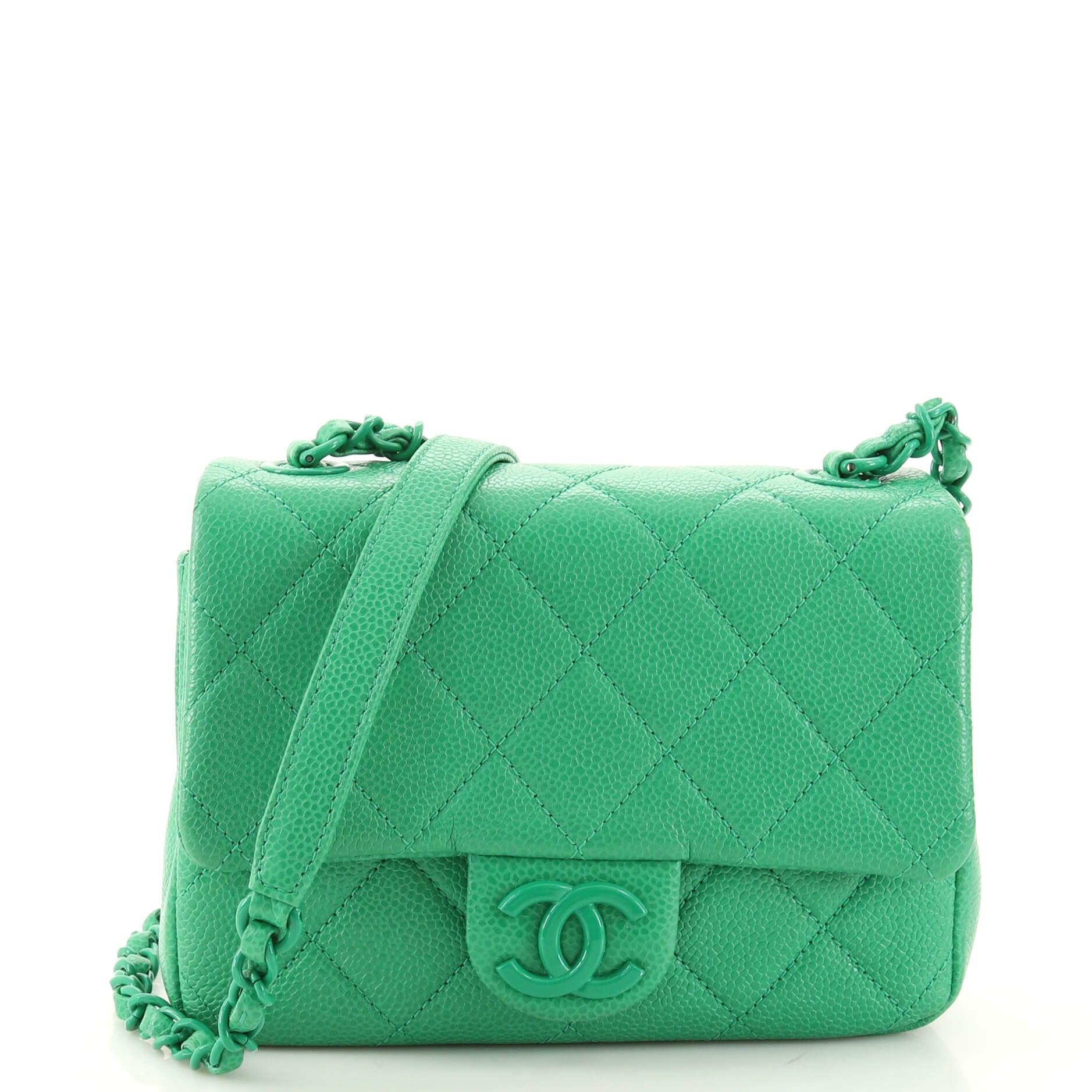 Incognito Square Flap Bag Quilted Caviar Mini