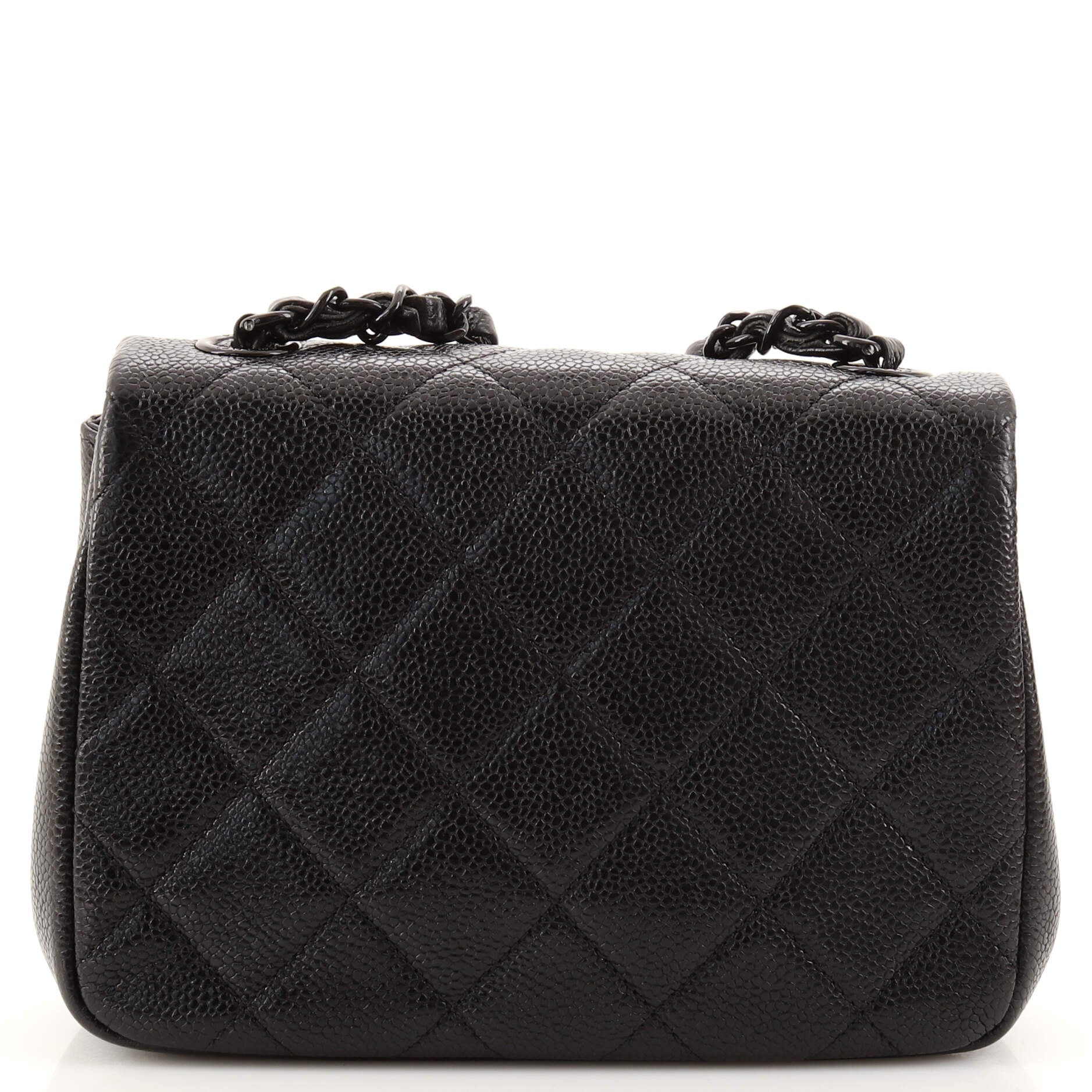 Incognito Square Flap Bag Quilted Caviar Mini
