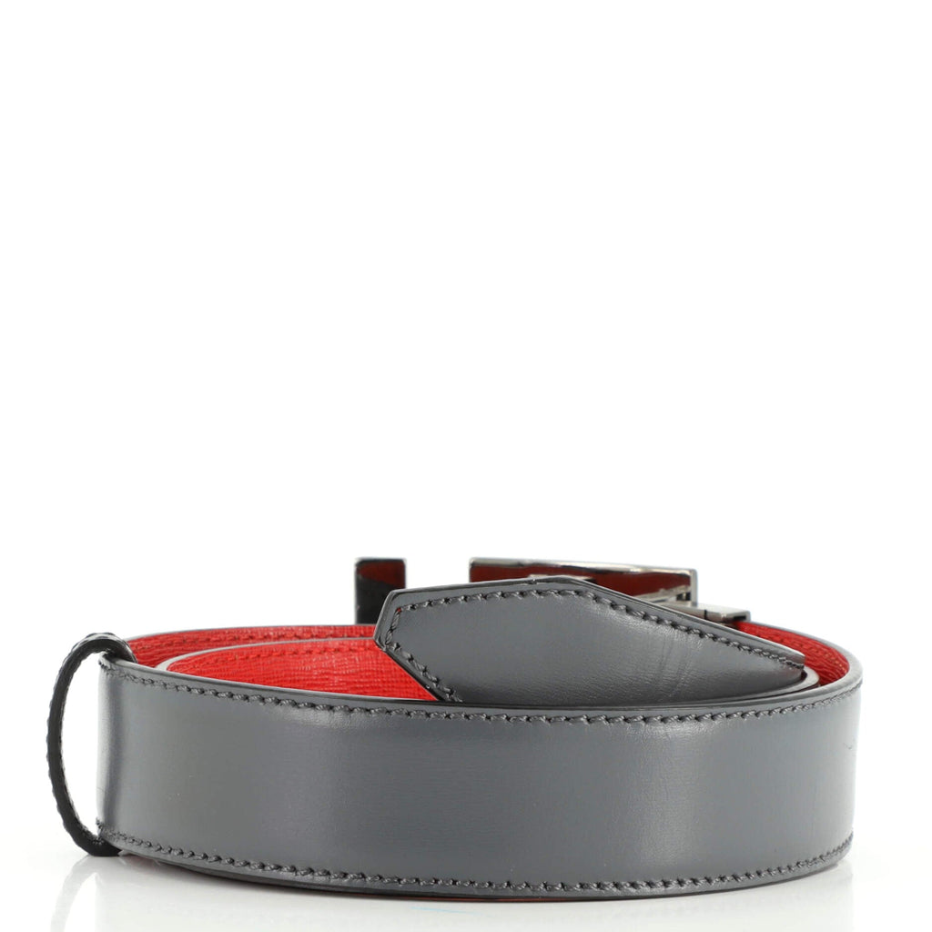 FF Logo Buckle Reversible Belt Leather Medium 85