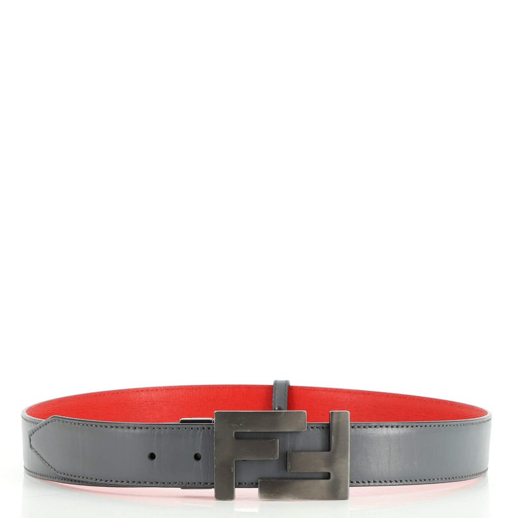 FF Logo Buckle Reversible Belt Leather Medium 85