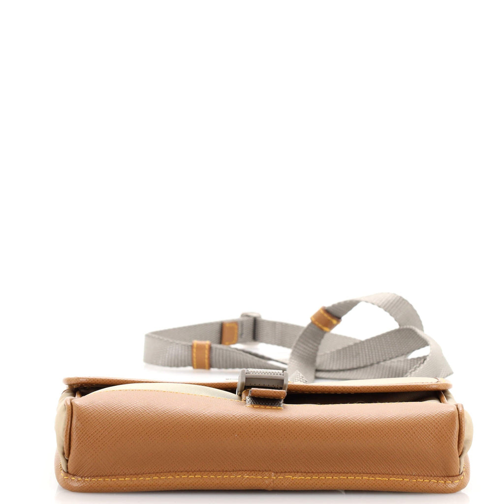 Cellphone Case Crossbody Bag Tessuto with Saffiano Mini