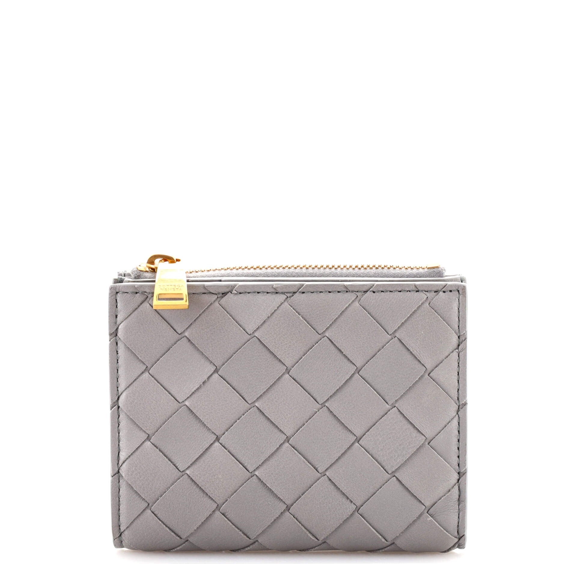 Side Zip Bifold Wallet Intrecciato Nappa Mini