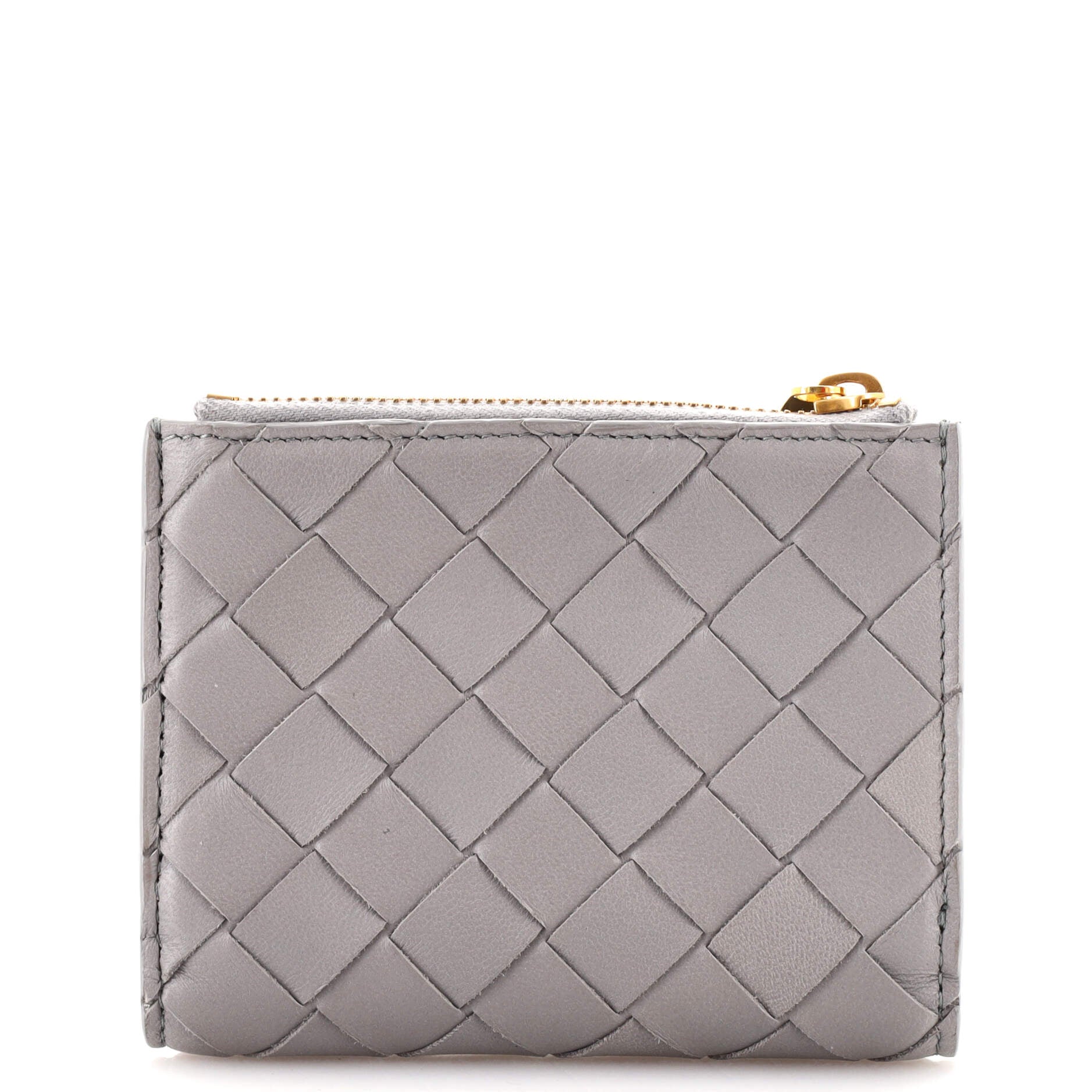 Side Zip Bifold Wallet Intrecciato Nappa Mini