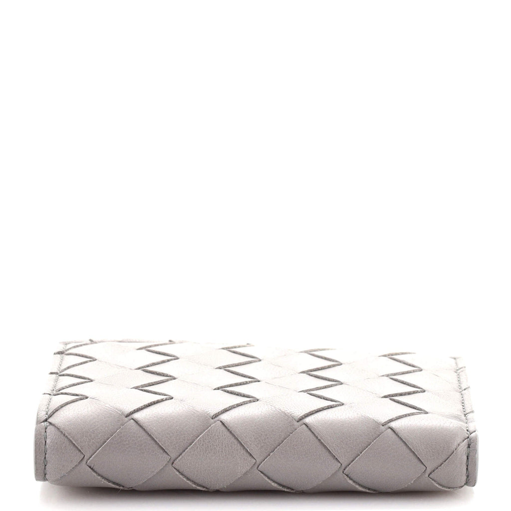 Side Zip Bifold Wallet Intrecciato Nappa Mini