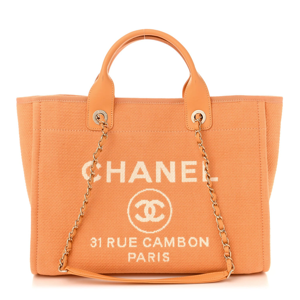 Canvas Small Deauville Tote Light Orange