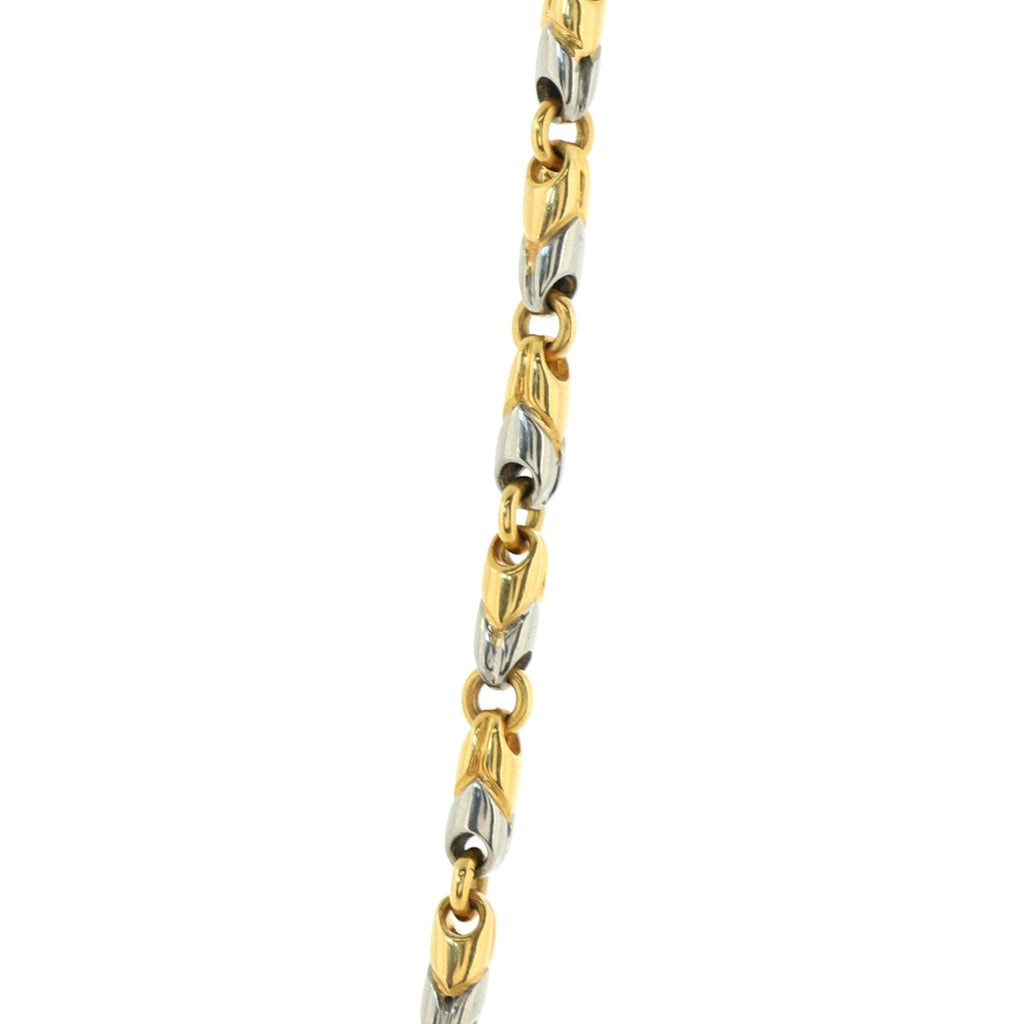 Passo Doppio Necklace 18K Yellow Gold and Stainless Steel