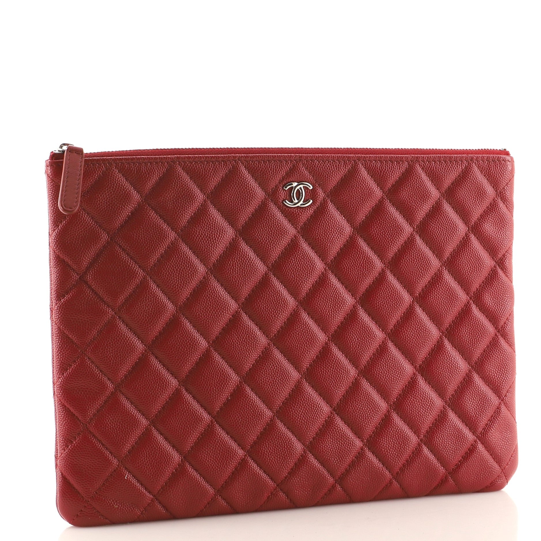 O Case Clutch Quilted Caviar Medium