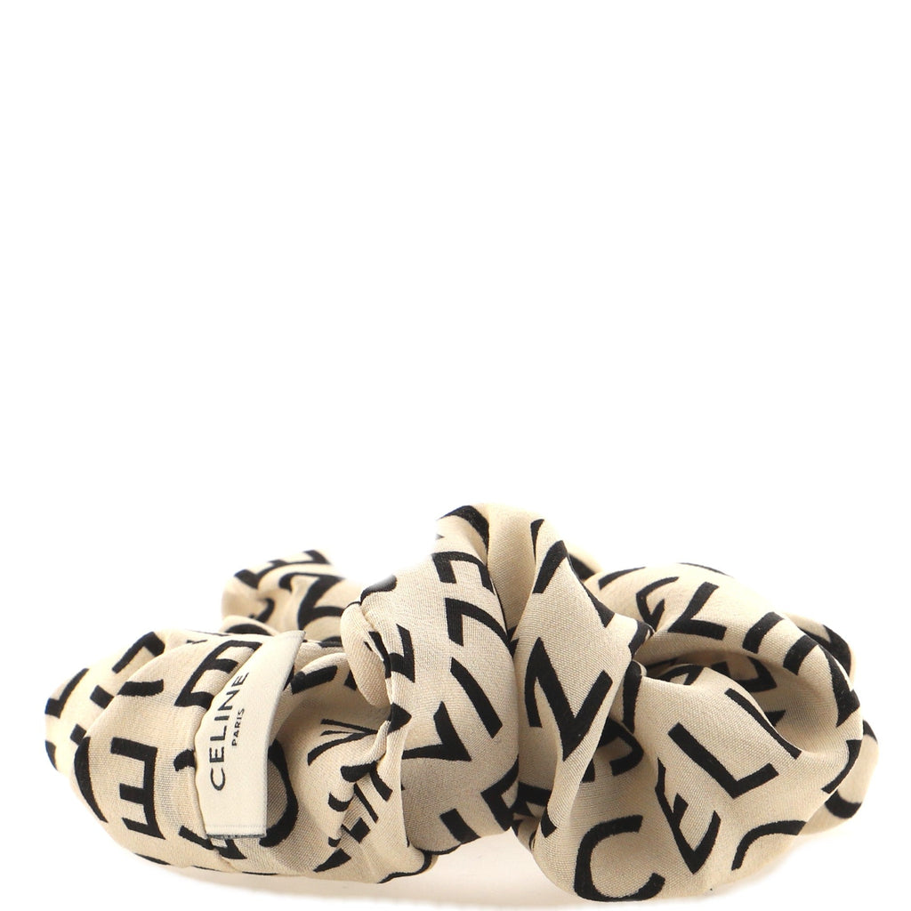 Triomphe Scrunchie Printed Silk with Metal XS