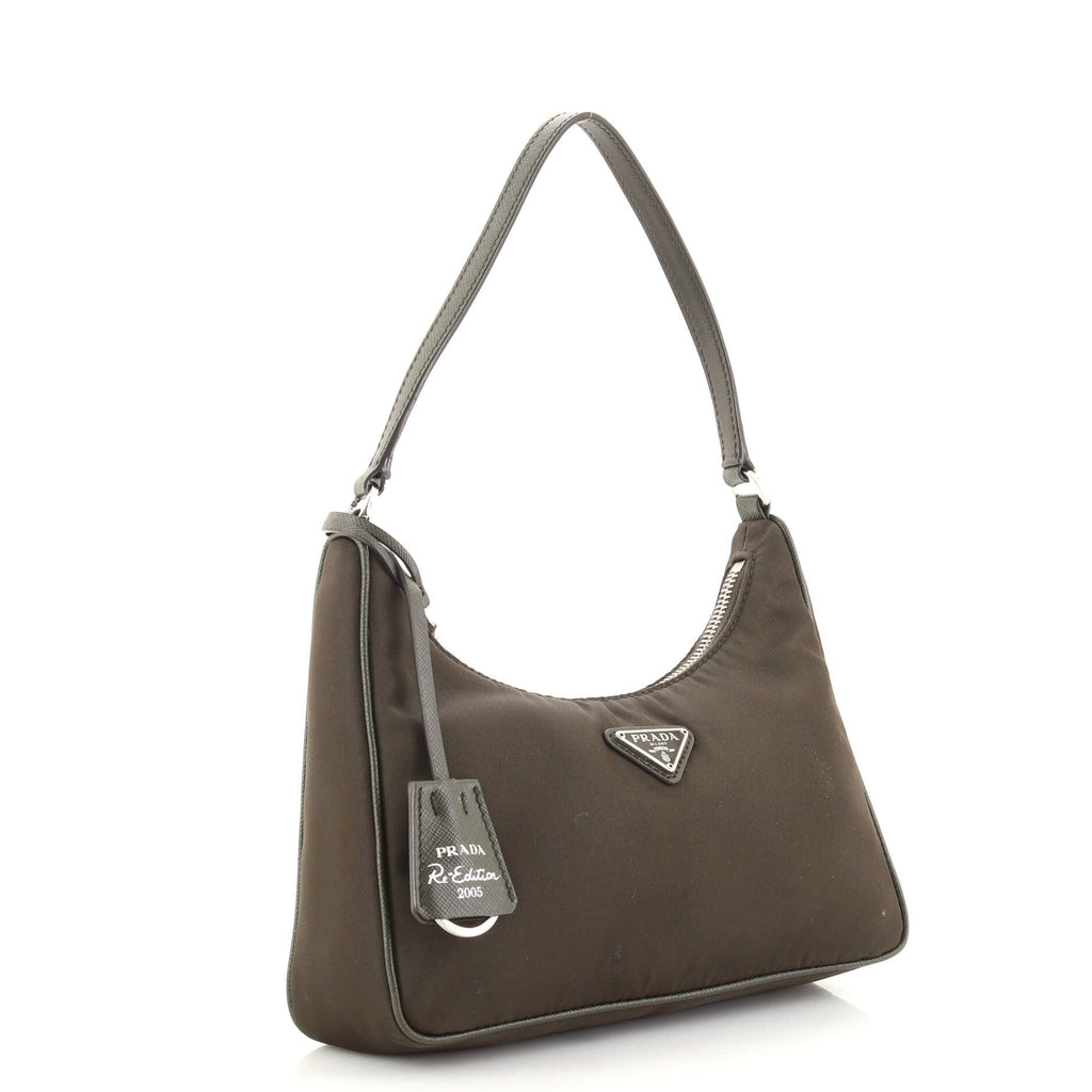 Re-Edition 2005 Hobo Tessuto with Saffiano Leather Mini