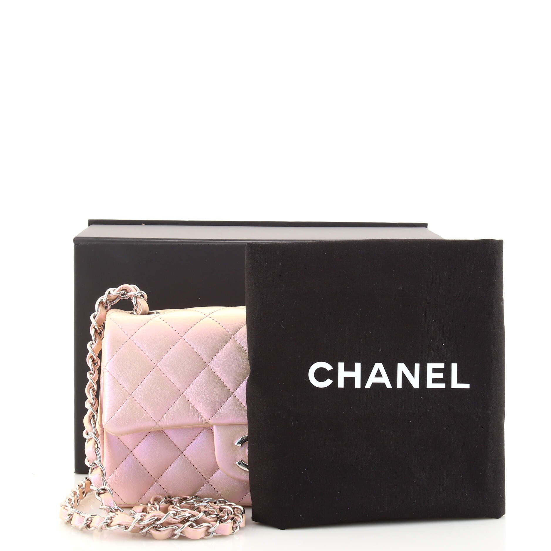 Classic Single Flap Bag Quilted Iridescent Calfskin Mini