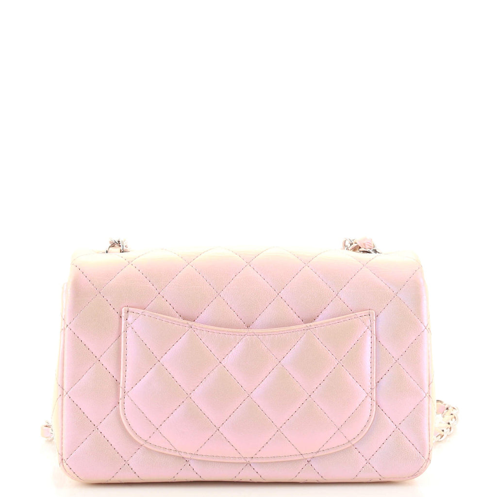 Classic Single Flap Bag Quilted Iridescent Calfskin Mini