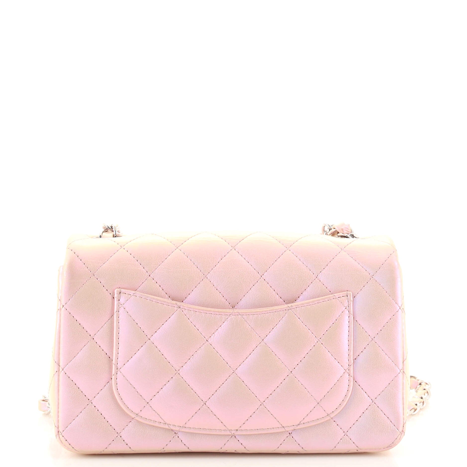 Classic Single Flap Bag Quilted Iridescent Calfskin Mini