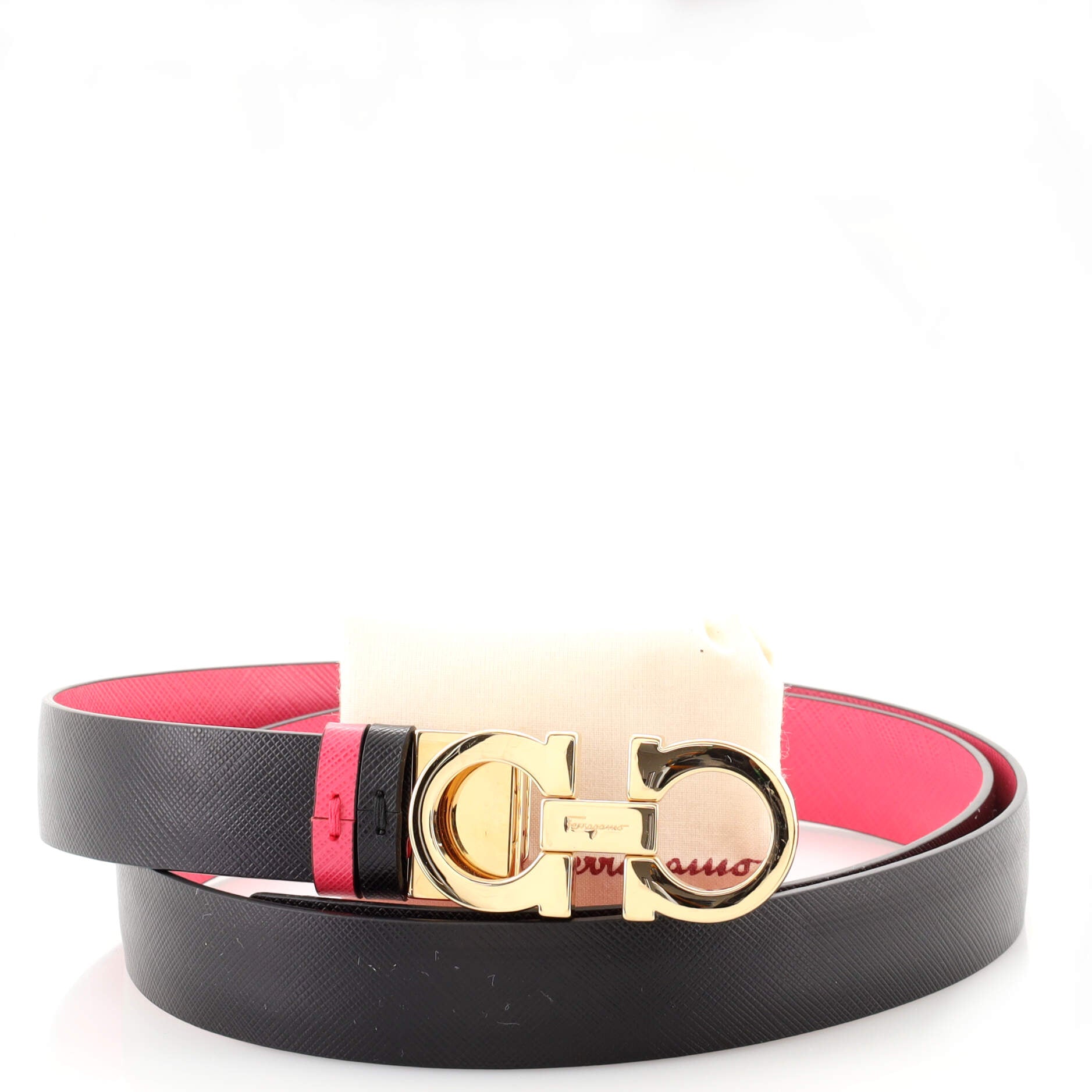 Gancini Reversible Belt Leather Thin 100