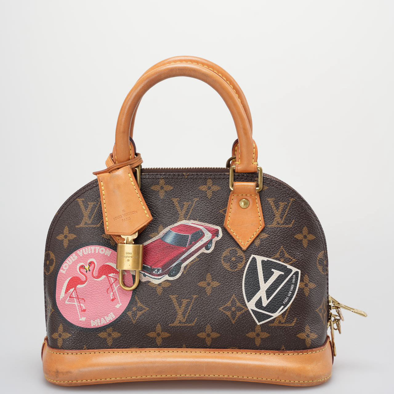 Louis Vuitton Monogram World Tour Alma BB Satchel Bag