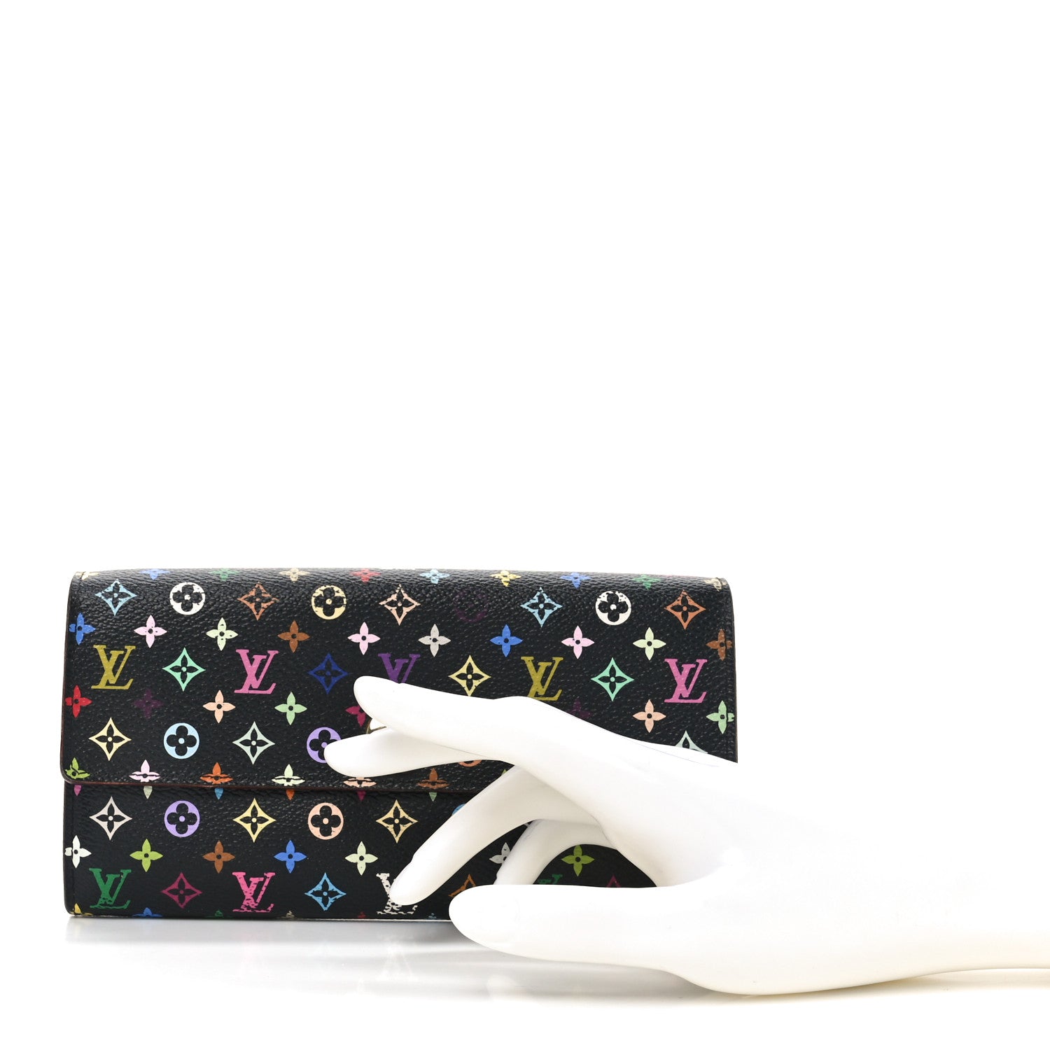 Monogram Multicolor Sarah Wallet Black Violet