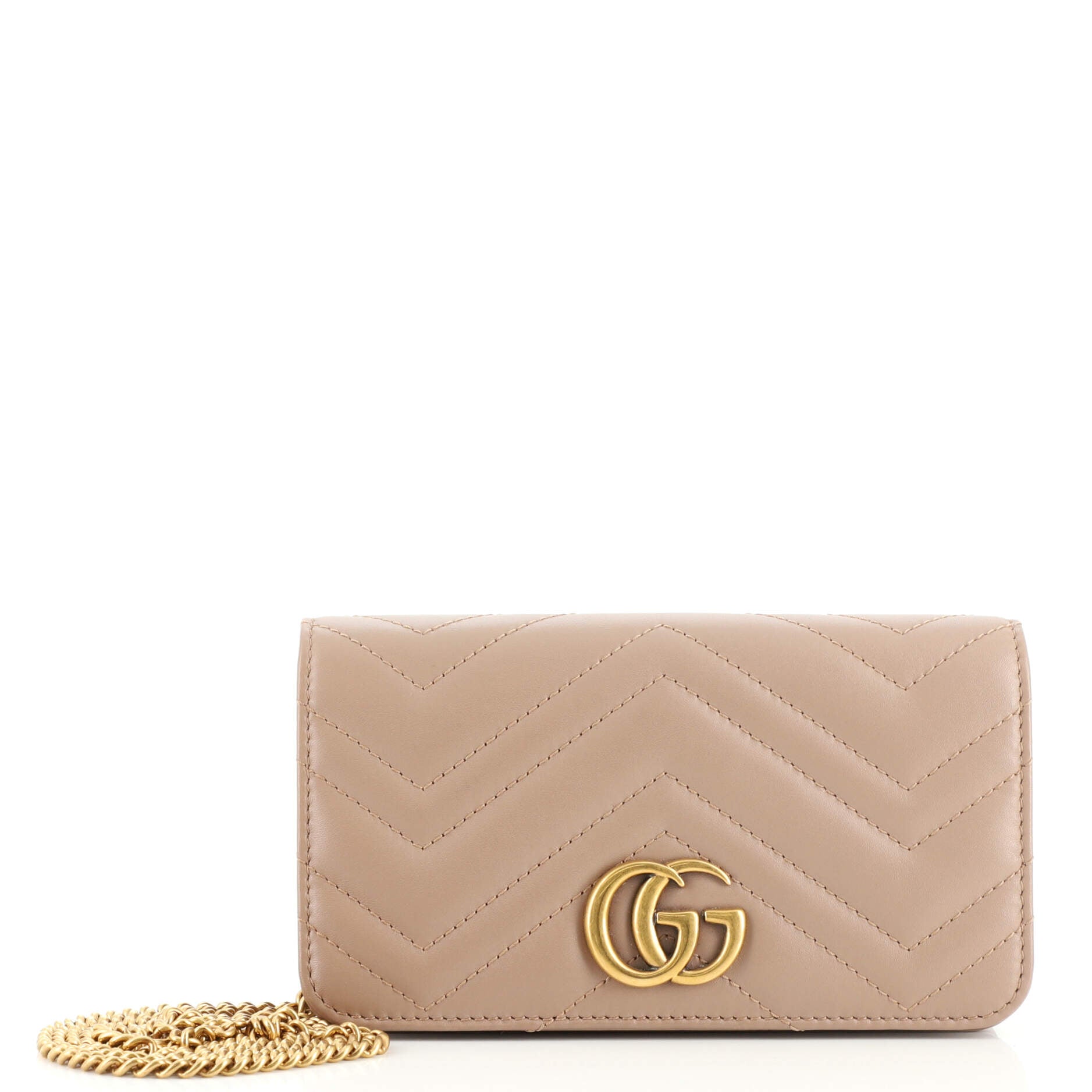 GG Marmont Chain Flap Bag Matelasse Leather Mini