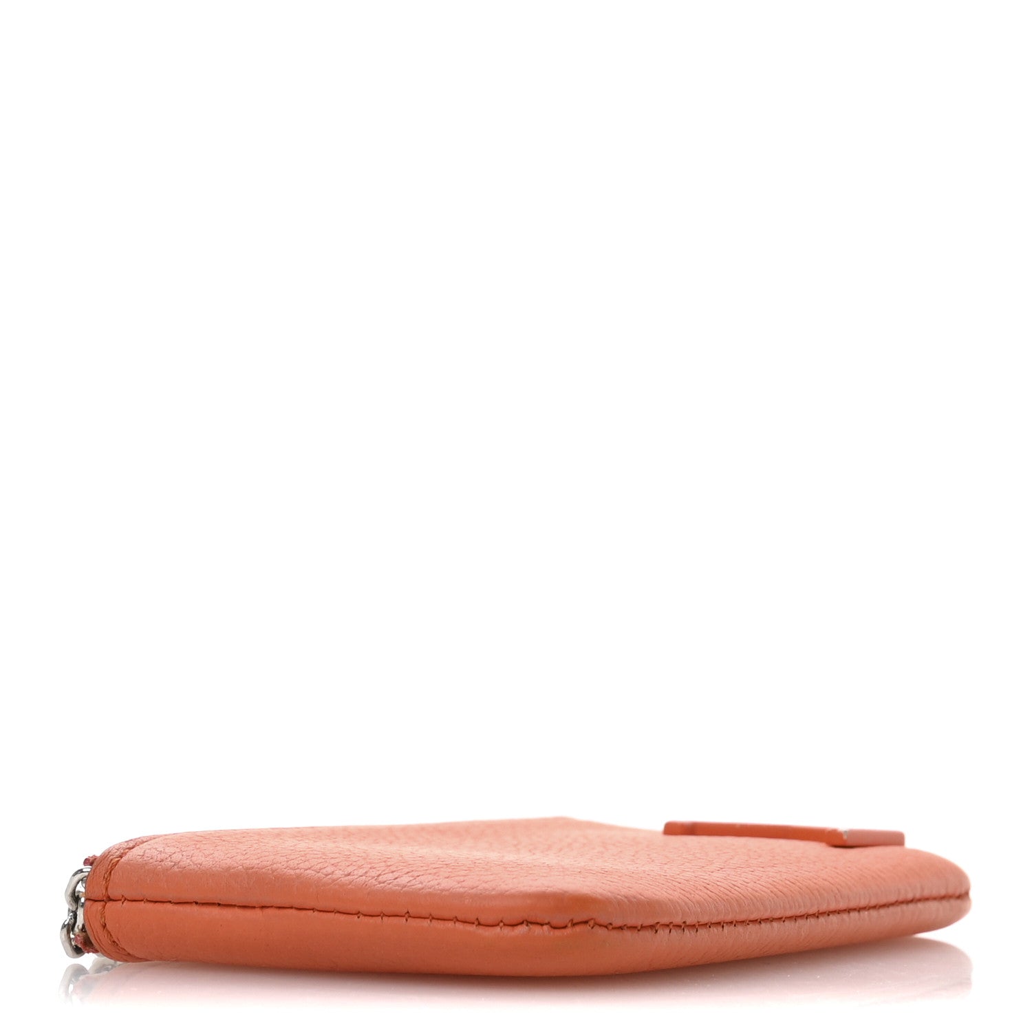 Grained Calfskin Aerogram Key Pouch Orange
