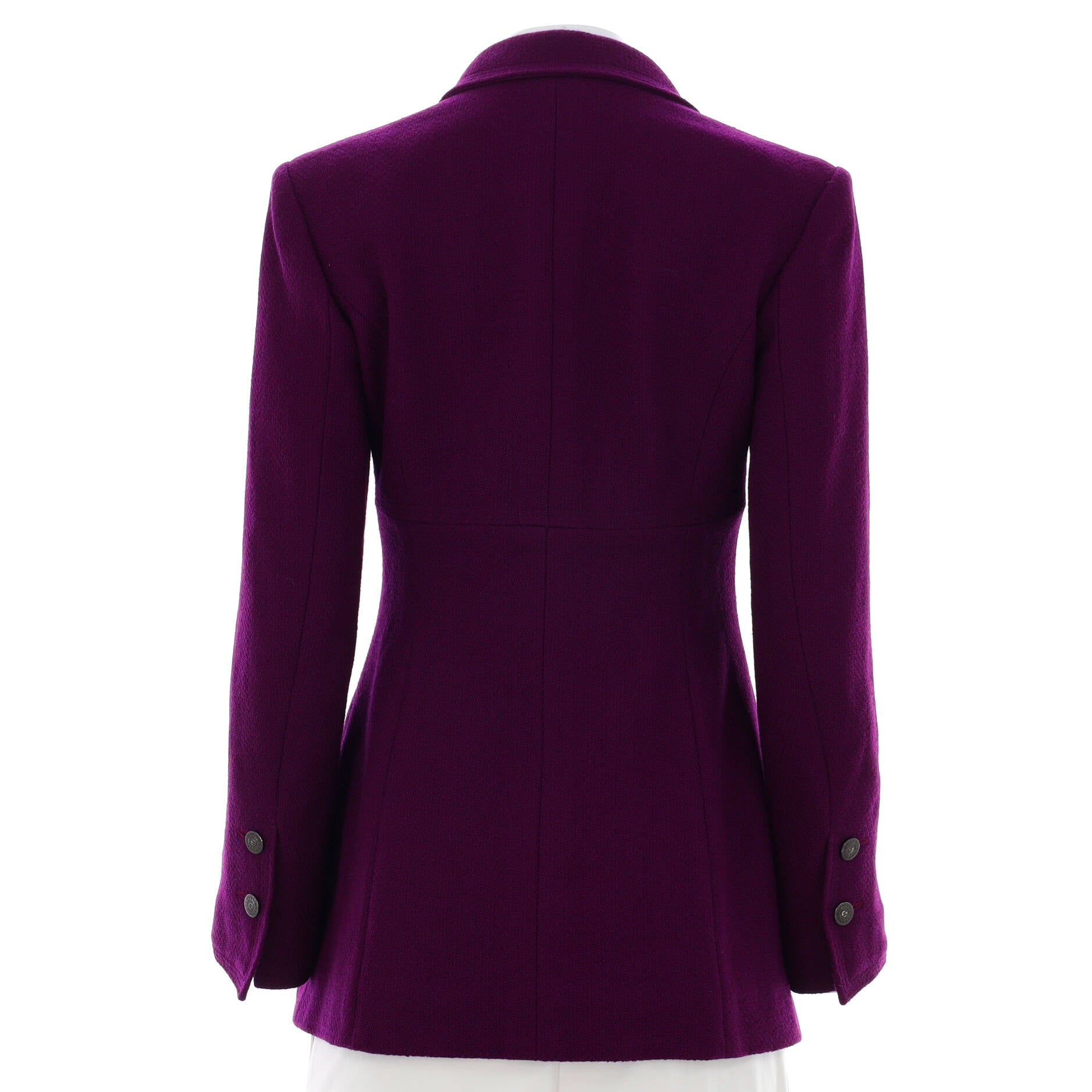 Women's Vintage Button Up Blazer Wool Blend