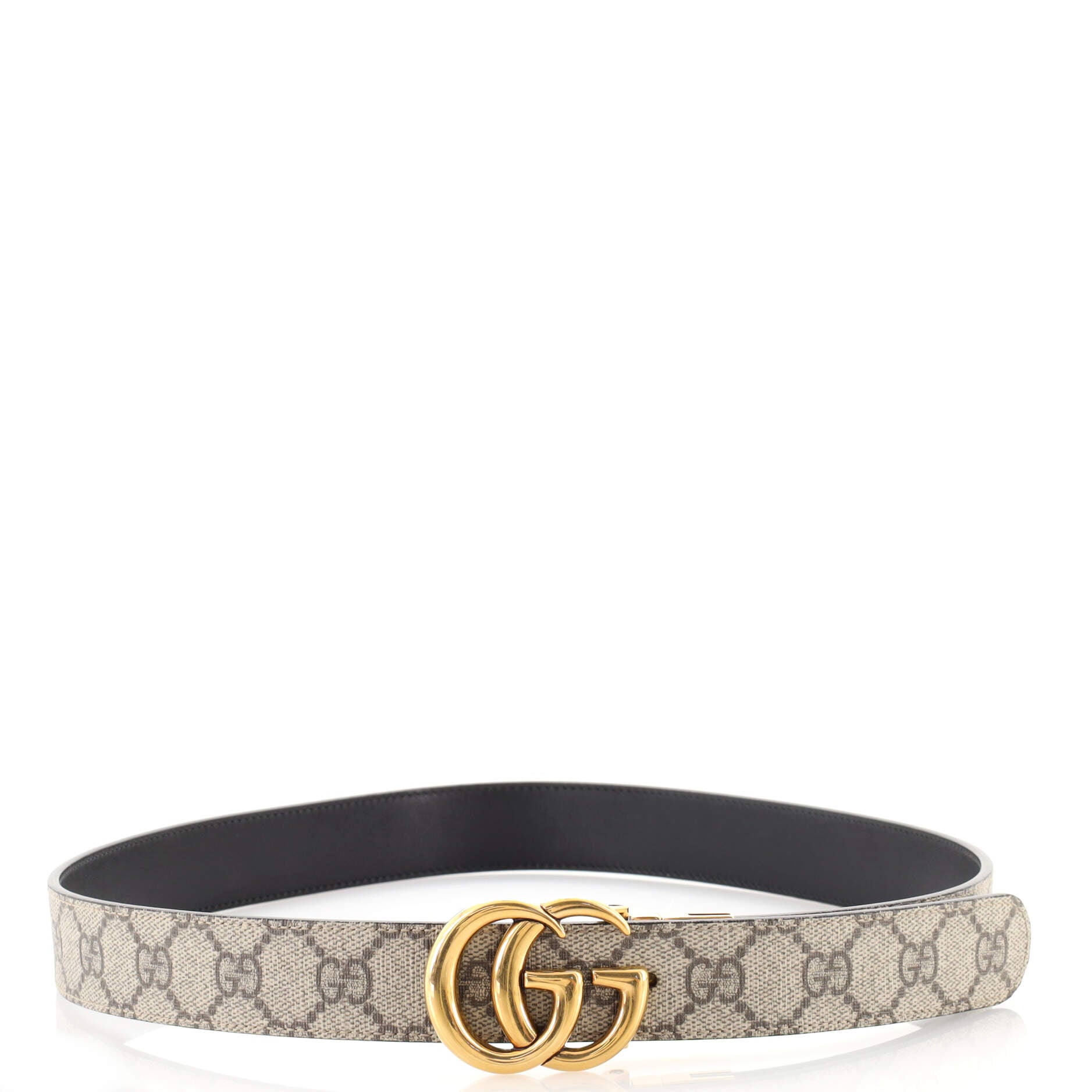 GG Marmont Reversible Belt GG Coated Canvas and Leather Medium 85